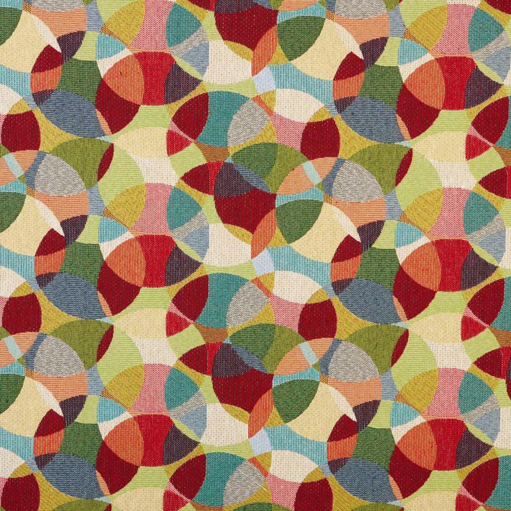 Kt KILOtela - Tela Tapicería, Jacquard Gobelino, Tapizar Sillas, Cojines, Cabecero, Sofá, Bolsos, Resistente al Desgaste, Costura, 100 cm Largo x 280 cm Ancho, Geométrico, Multicolor, 1 metro — view 31