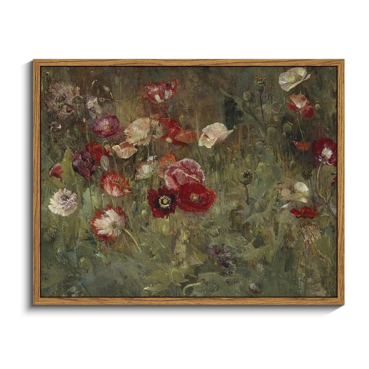 InSimSea Framed Canvas Wall Art, Meadow with Flowers Painting, Landscape for Living Room, Bedroom, Home, Bathroom Decor, 8x10 — view 132