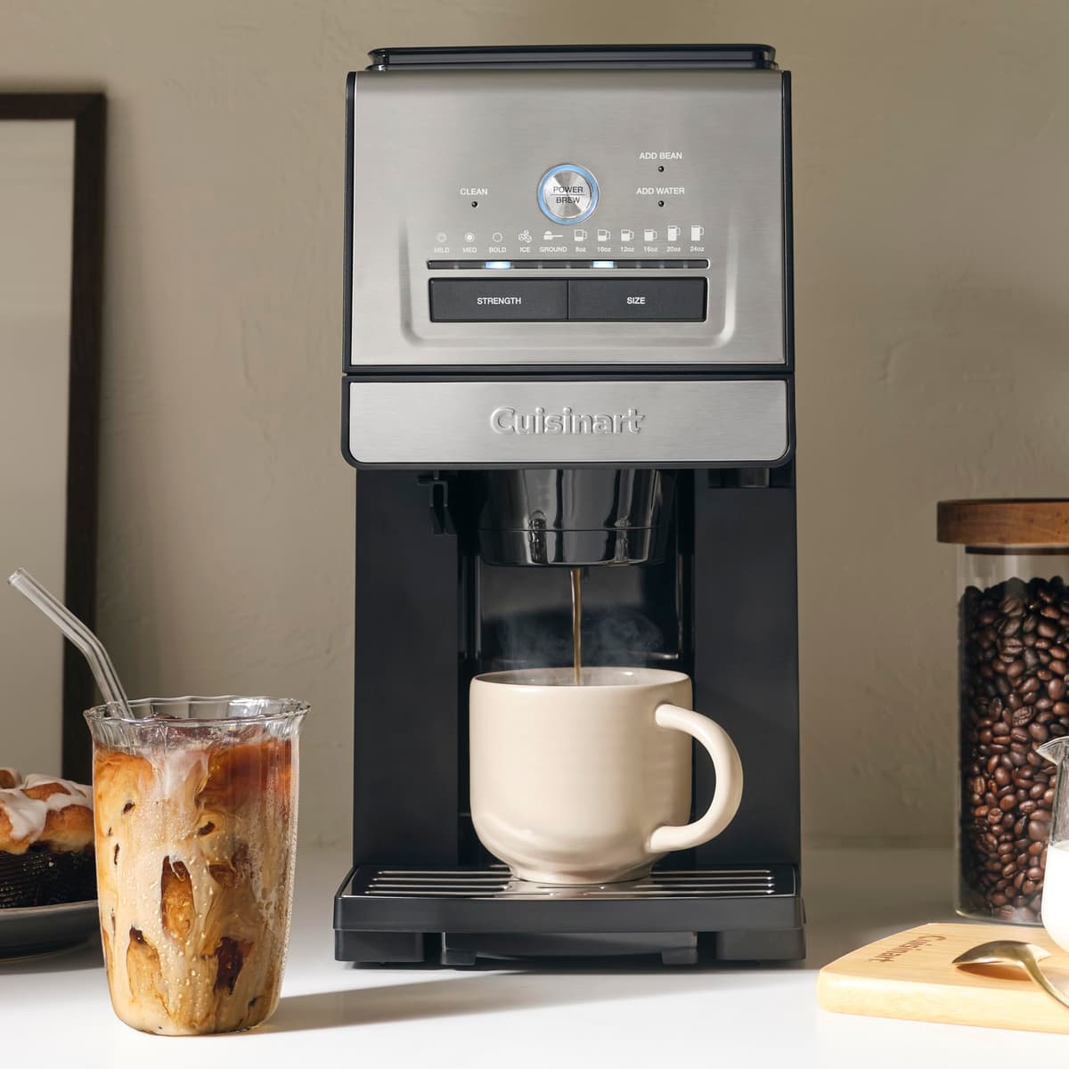 Cuisinart Coffee Maker, Grind and Brew Single Serve Coffee Maker, 6 Cup Sizes, Built-in Stainless Steel Burr Mill, Adjustable Strength, Grind Control and Over Ice Feature, Easy Cleaning, DGB-30 — view 2