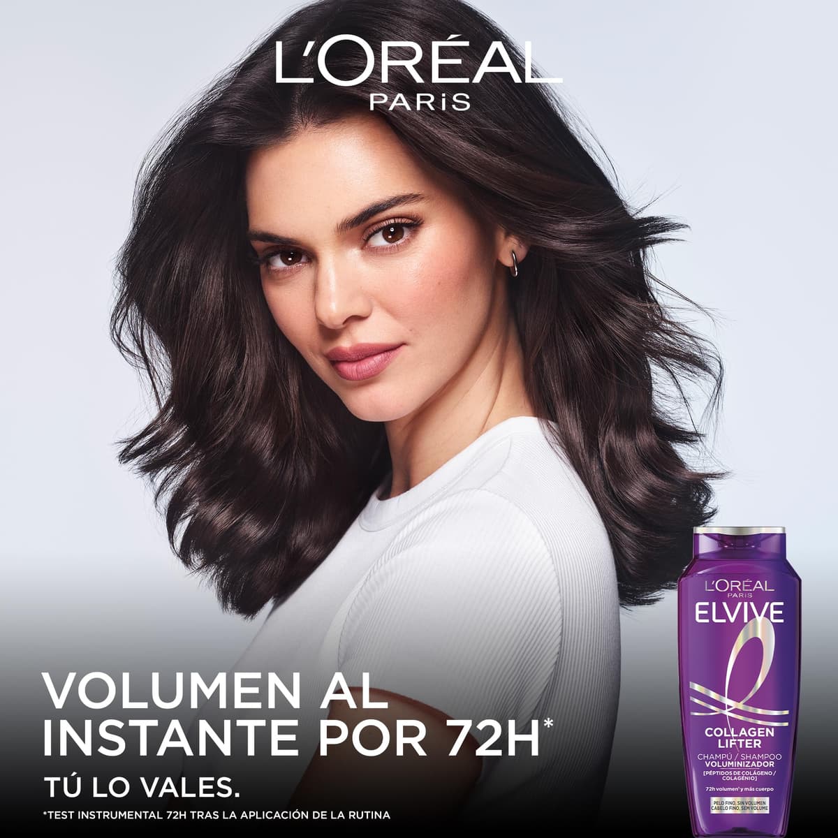 L'Oréal Paris Elvive Volumizing Shampoo, Instant Volumizing Shampoo, No Clumping, 72H, With Collagen Peptides, For Fine Hair, Collagen Lifter, 700 ml — view 3