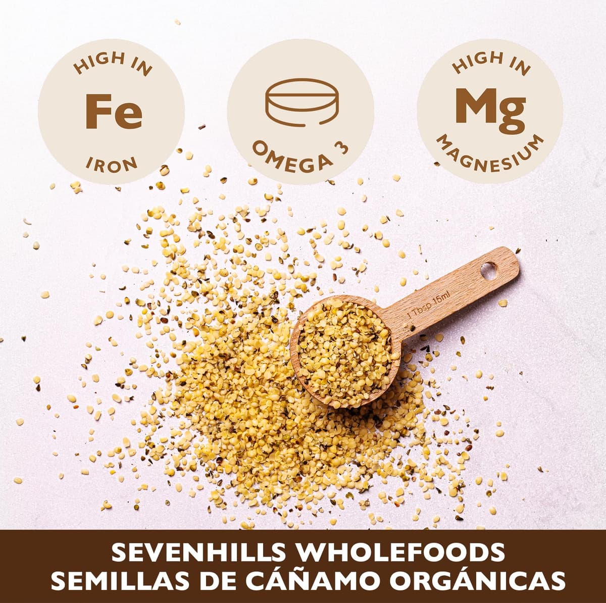 Sevenhills Wholefoods Semilla De Cáñamo Peladas Crudas Orgánico 500g — view 3
