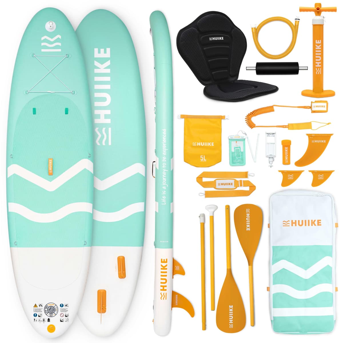 HUIIKE Tabla Paddle Surf Hinchable con Accesorios Incluidos, Remo, Quillas, Inflador. Stand Up Paddle Board Gran Estabilidad y Resistencia. 305 x 84 x 15 cm, Soporta hasta 130 kg — view 10