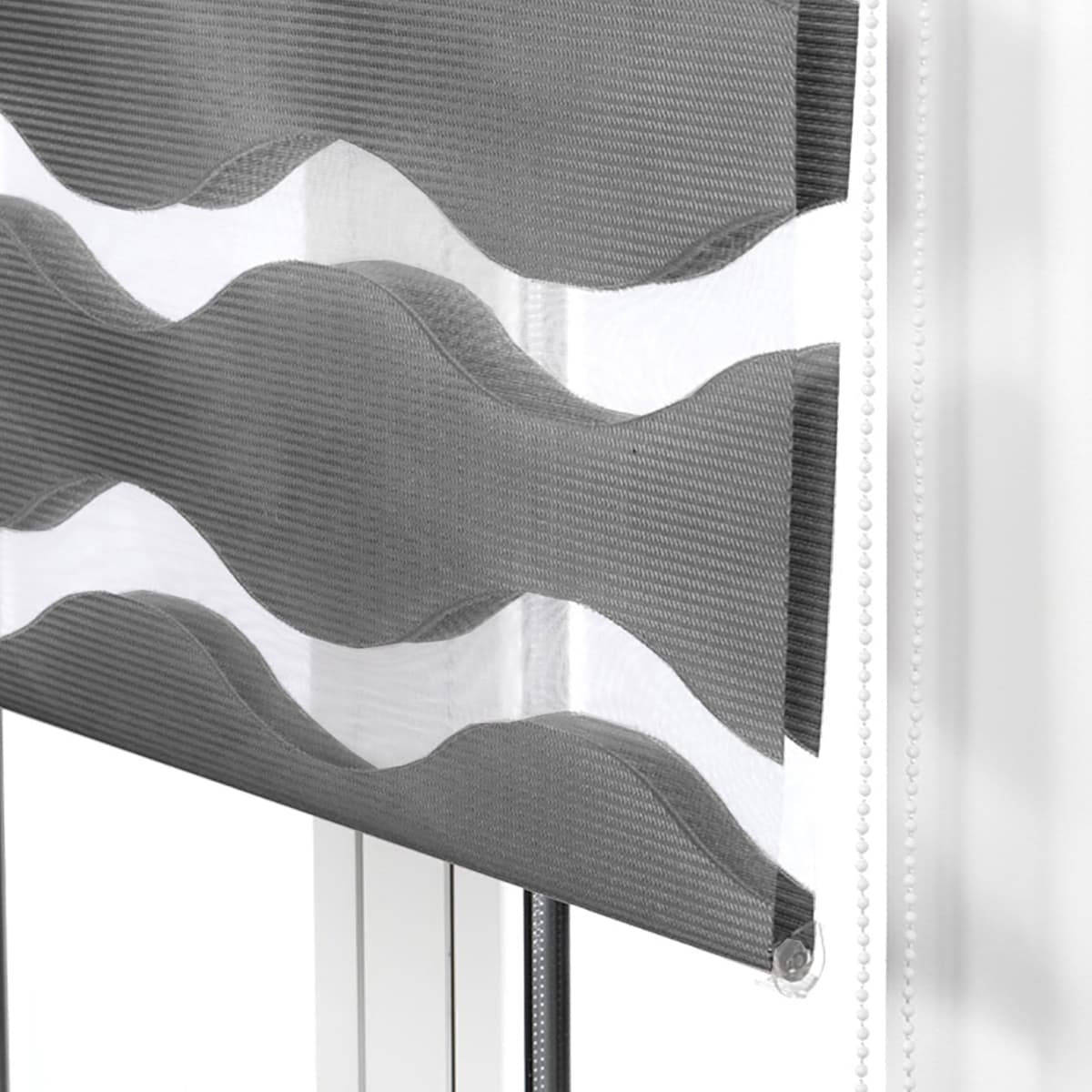 Blindecor Indus SIN HERRAMIENTAS | Estor Enrollable Sin Taladrar de Doble Capa | Color Blanco 40 x 130 cm (ancho x largo) | Tamaño de la Tela 37 x 125 cm — view 60
