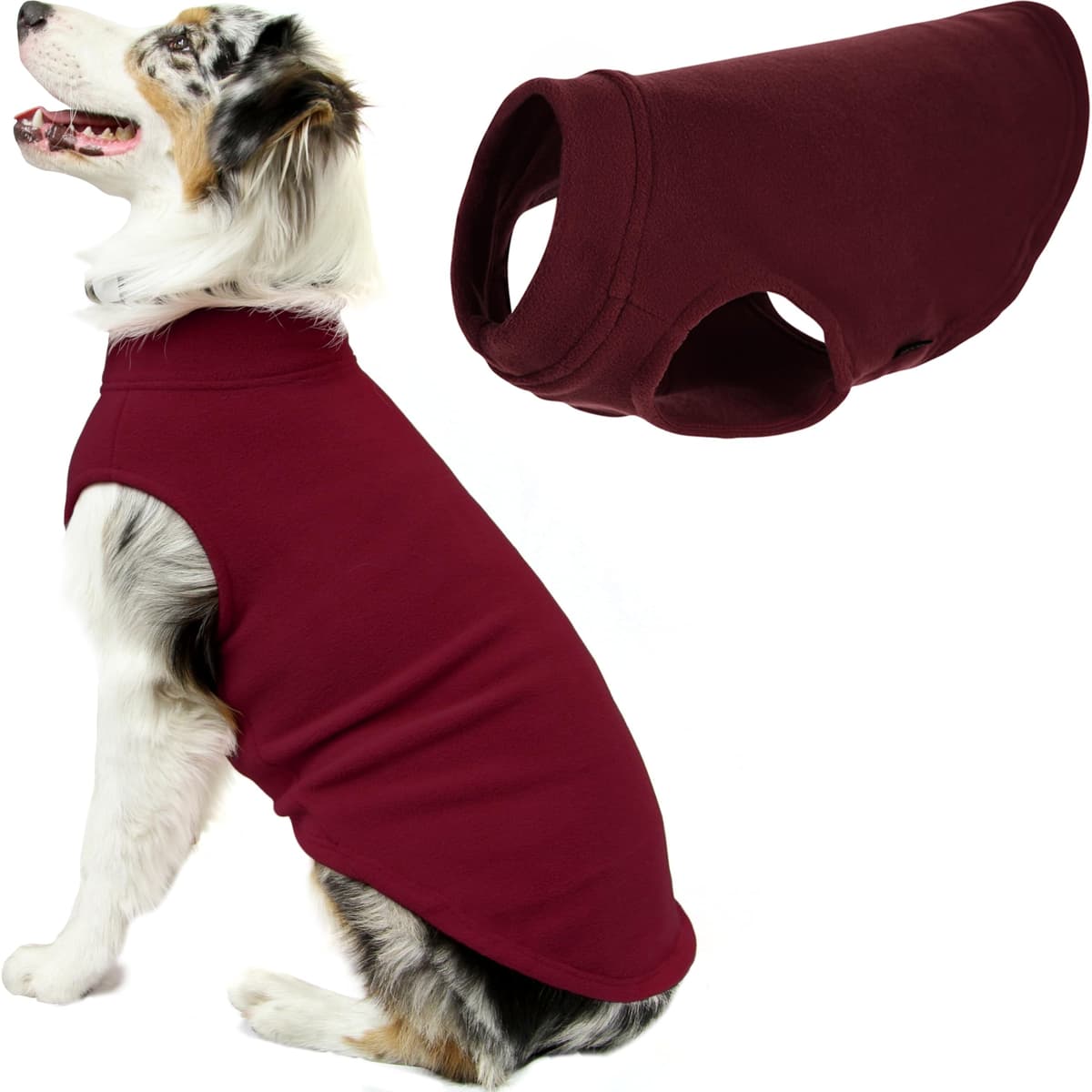 Gooby Stretch Fleece Pull Over Cold Weather Dog Vest, 2X-Large, Black — view 13