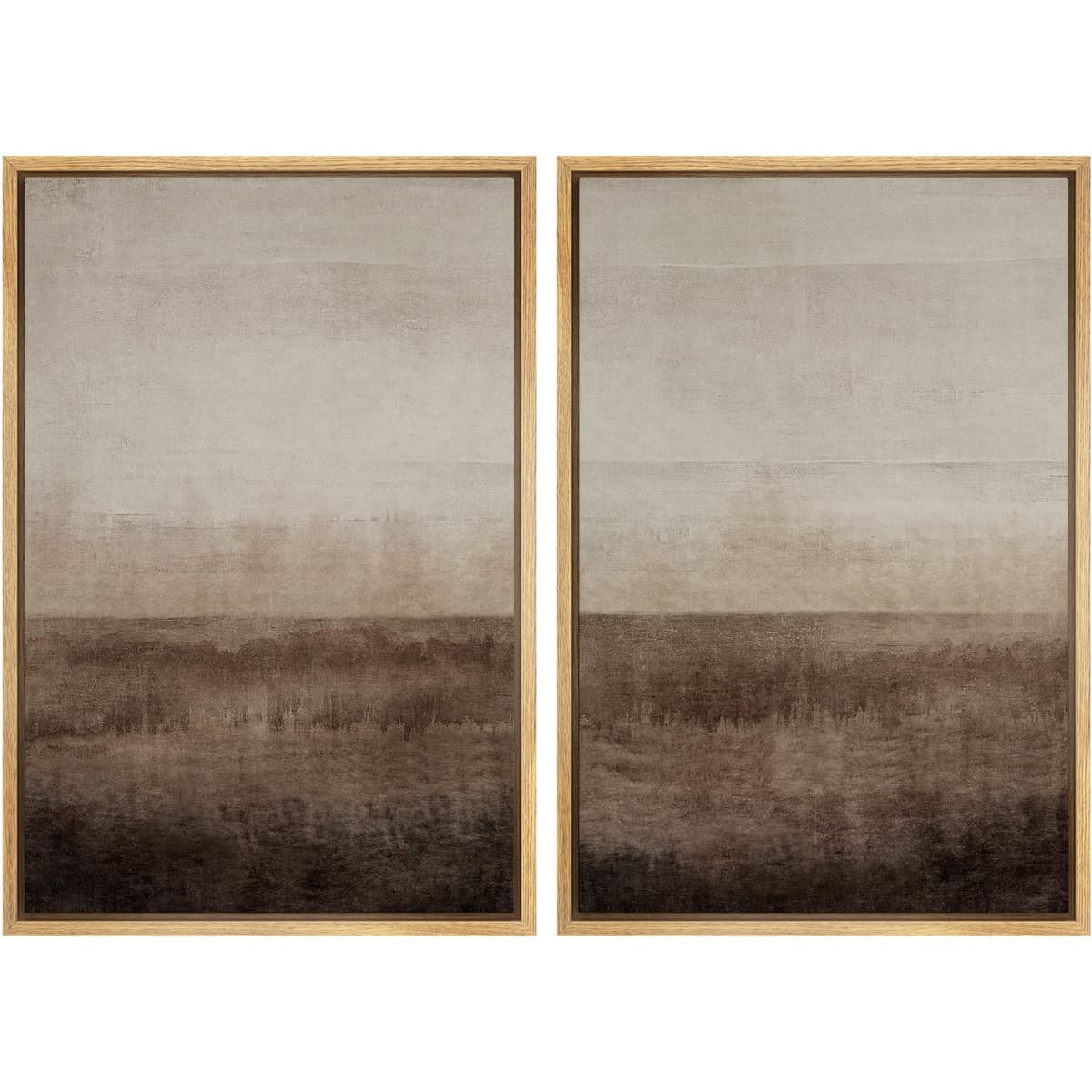 MUDECOR Framed Canvas Print Wall Art Set Watercolor Pastel Duotone Tan Landscape Abstract Shapes Illustrations Modern Art Decorative Contemporary for Living Room, Bedroom, Office - 24"x36"x2 Natural — view 110