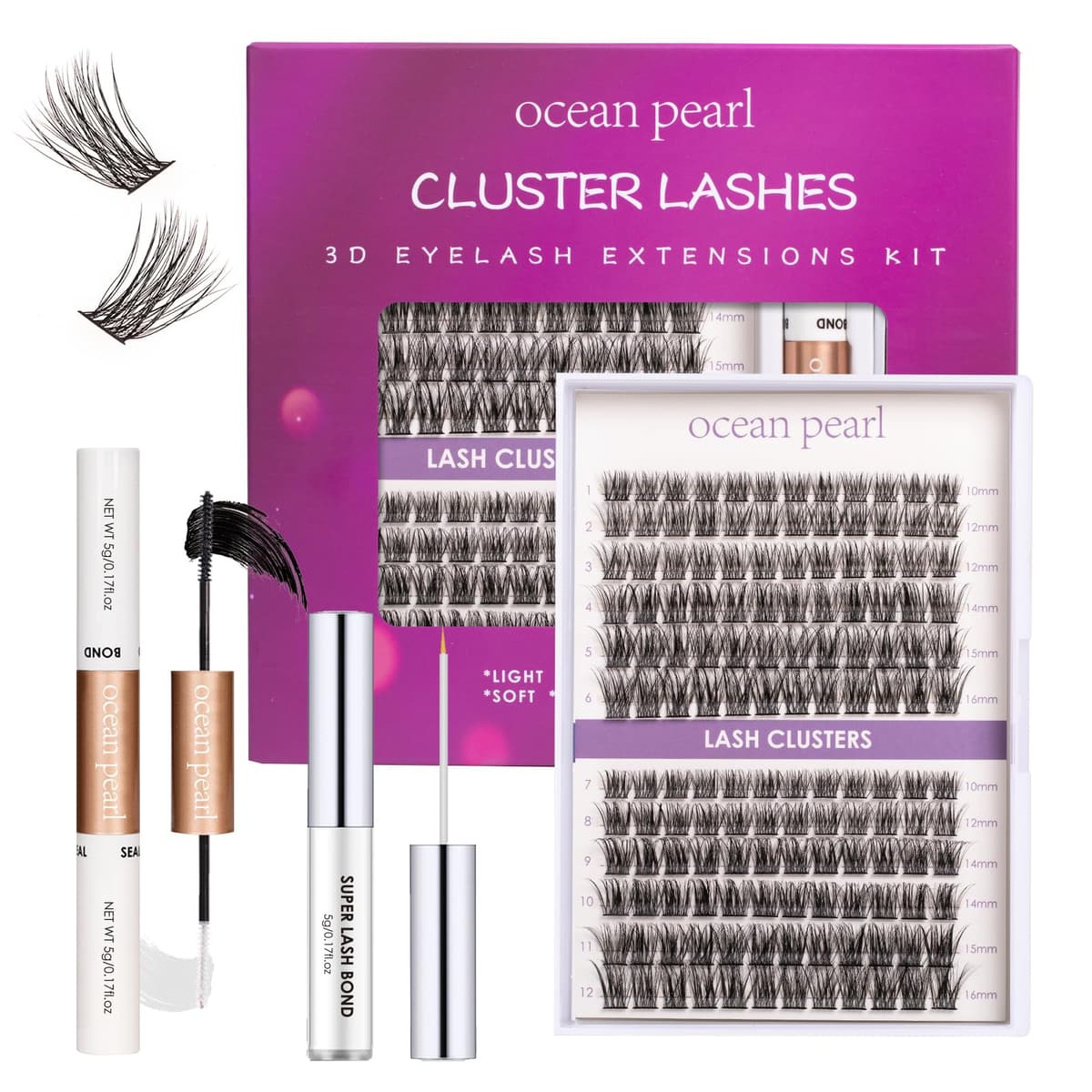 False Eyelashes Russian Strip Lashes D Curl 3D 10 Pairs Fake Lashes Natural False Eyelashe with Eyelash Glue Clear Adhesive Long Lasting Waterproof Multipack Eyelashes — view 23