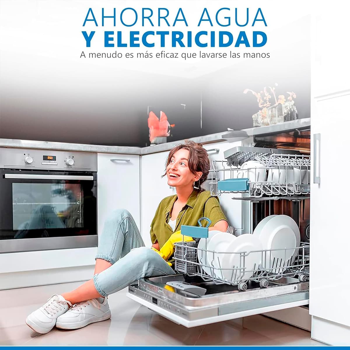 Midea Lavavajillas 60 cm+++ Blanco para 12 servicios - Lavaplatos libre instalación - Compacto con 4 Programas de Lavado integrable - Filtro Antibacterias y Programación Horaria Nuevo Modelo — view 4