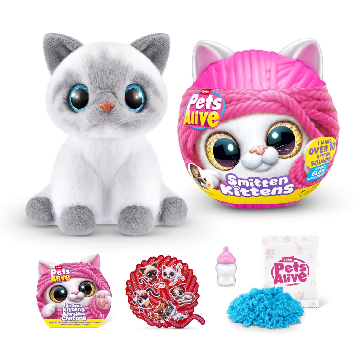 Pets Alive Smitten Kittens Surprise (Tabby Cat Ginger) por ZURU Nurture Play - Juguete Suave para desembalar, adopta 10 Sonidos interactivos — view 9