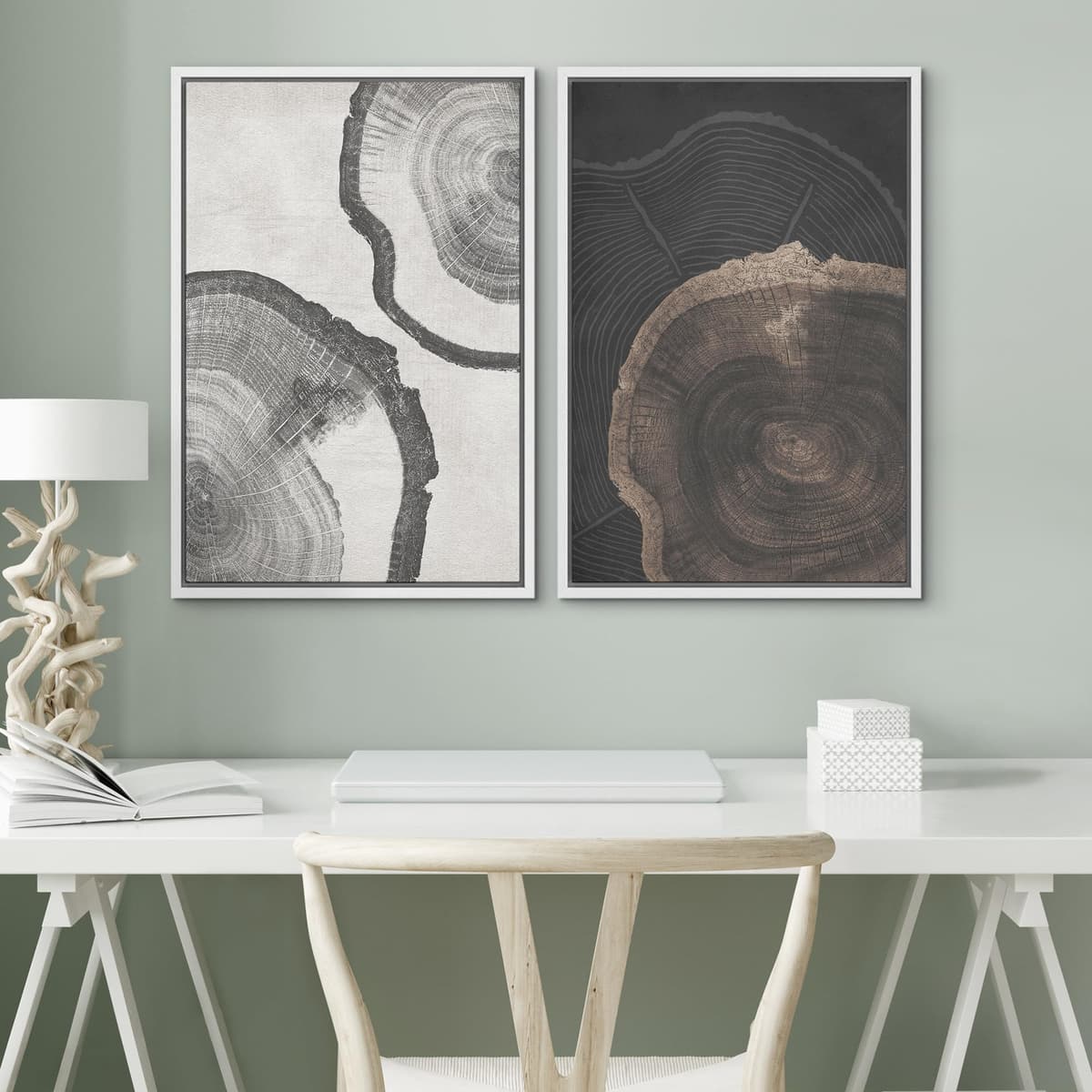 SIGNWIN Framed Canvas Print Wall Art Abstract Wave Pattern Modern Art Minimalist Neutral Decor for Living Room, Bedroom, Office - 16"x24"x2 Natural — view 125
