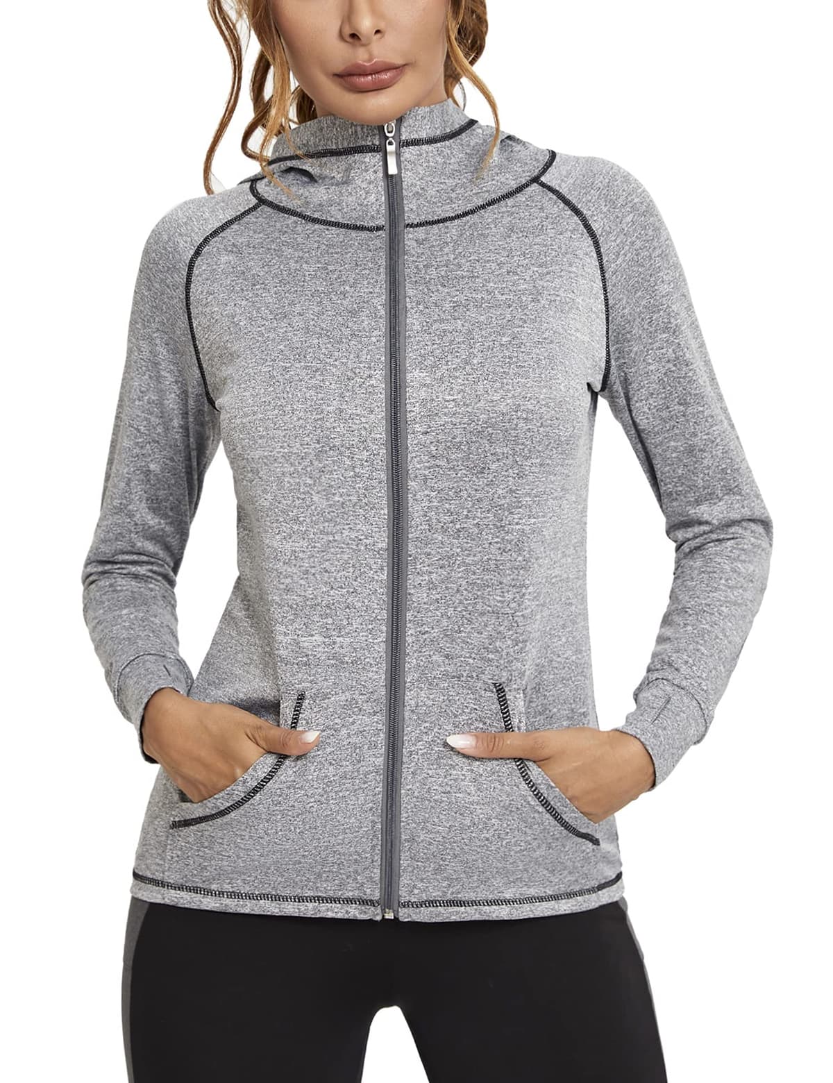 Sykooria Damen Laufjacke Voll Reißverschluss Sportjacke sudadera bebe Mujer