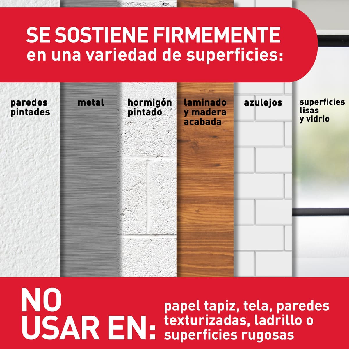 Command Tiras Adhesivas para Colgar Cuadros, 8 Pares de Tiras Medianas y 8 Grandes Blancas - Para Marcos, Espejos y Otros Adornos - Colgar sin Agujeros ni Taladrar — view 4