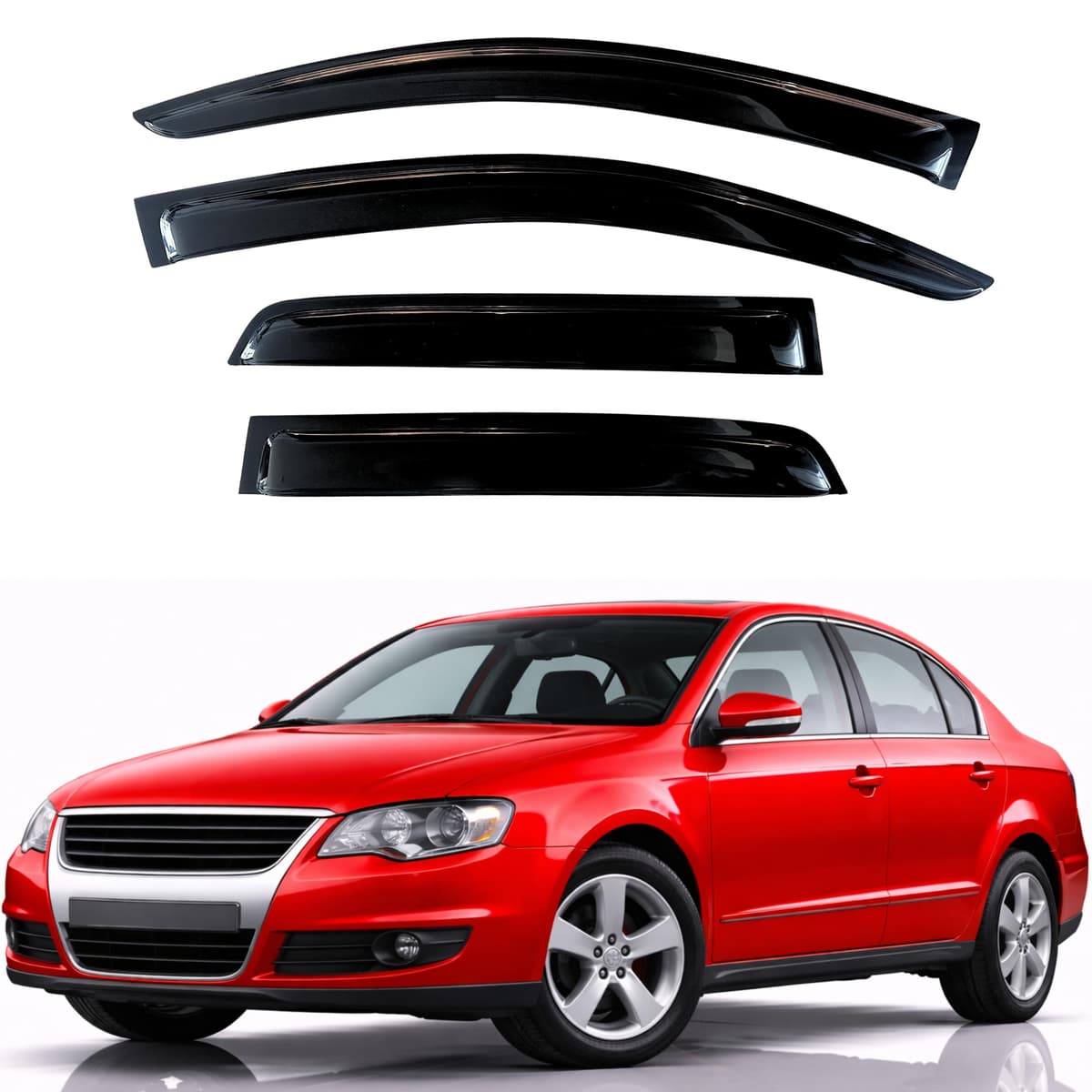 KPY Rain Guards Fit for 2006-2013 Lexus IS250 IS350, Out-Channel Window Visors Vent Wind Deflectors 4PC, Car Accessories for 06-13 Lexus is Series — view 118