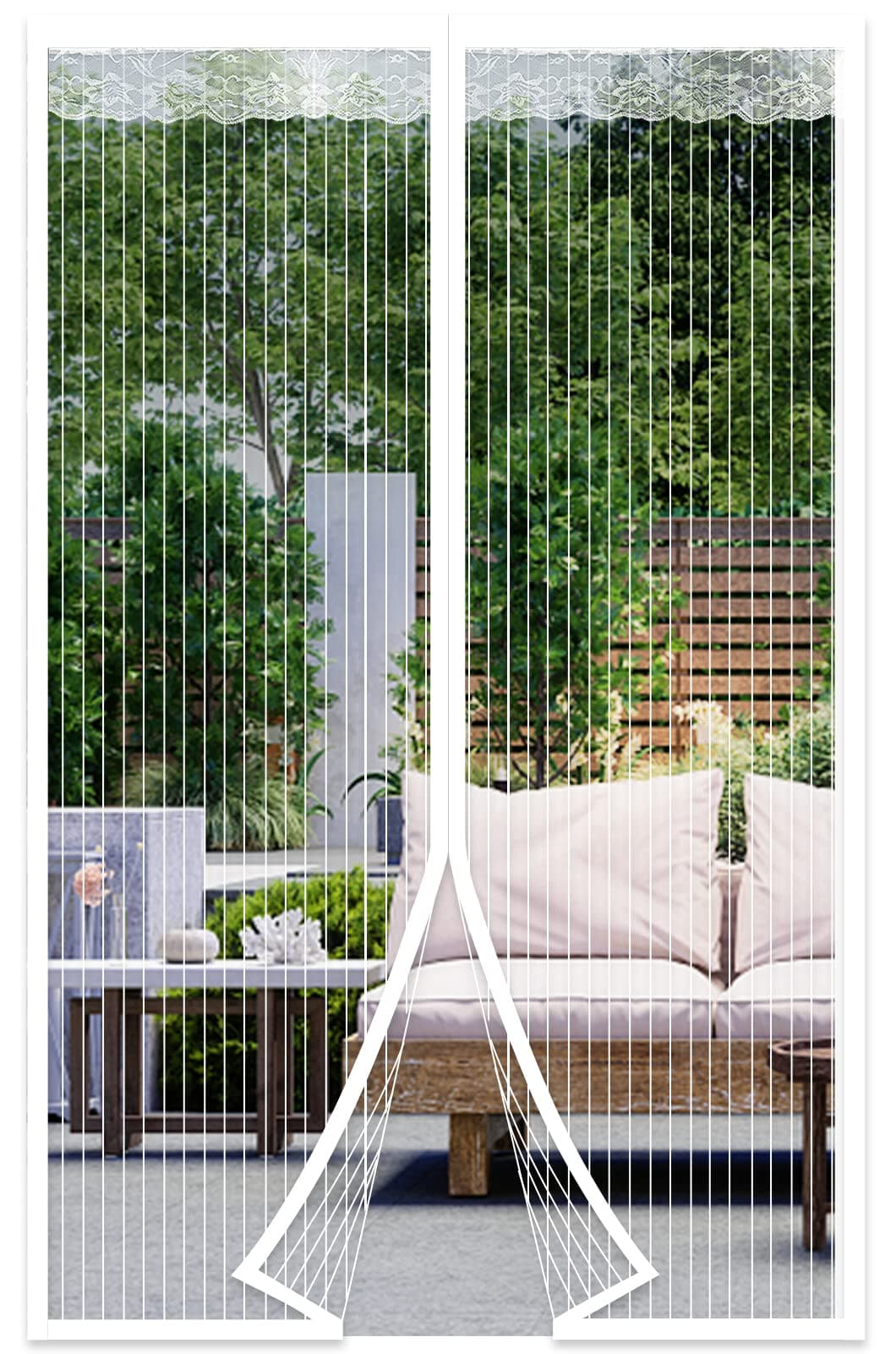 DIKER Mosquitera Puerta Magnetica mosquiteras para puertas 90x210cm cortina mosquitera puerta exterior Cierre Automático para dormitorio balcón sala de estar puerta de patio, Negro — view 9
