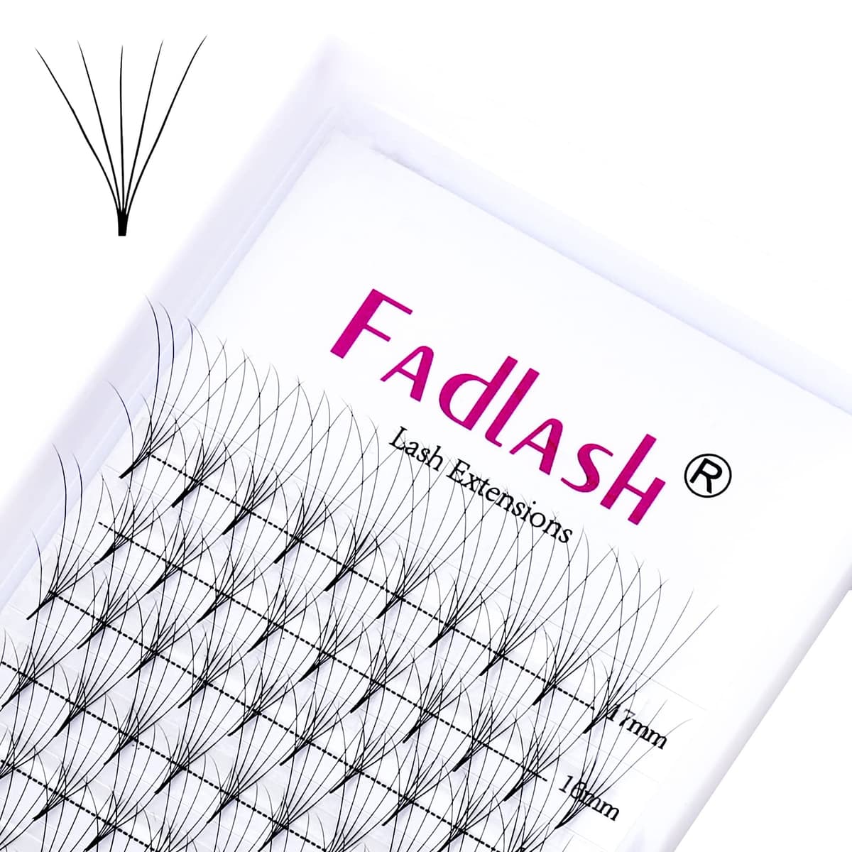 Russian Volume Lashes 16D 0.07 C Curl Mix Tray - Premade Fan Lashes (8-14mm) — view 38