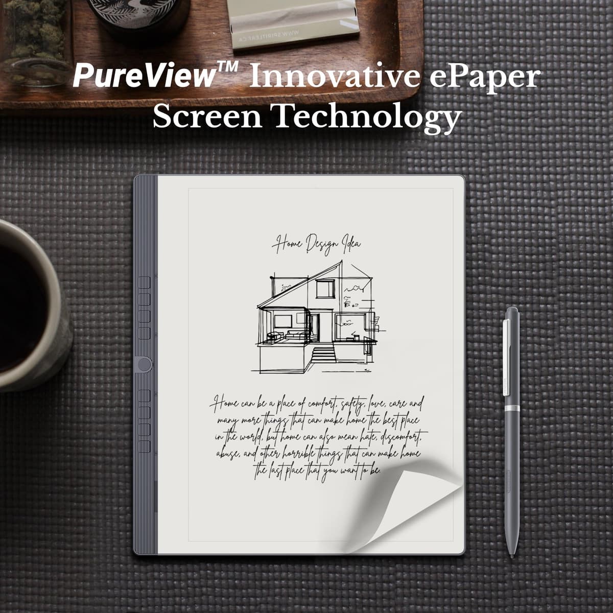Penstar eNote 2 – The Whitest Paper Tablet | 10.3” 300 PPI Pen-Only Screen E-Ink Writing Tablet, Digital Notebook Includes Folio Cover & Two B5 Pens — view 2