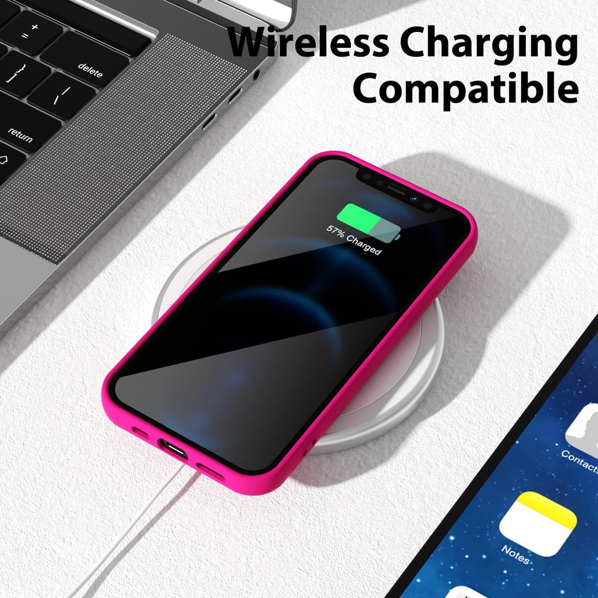 oakxco for iPhone 17 Pro Max Phone Case Liquid Silicone, Cute Thin Slim Grip Soft Rubber Gel for Women Men, Smooth Matte TPU Plain Solid Color Girly Simple Case with Camera Cover, Light Pink — view 847
