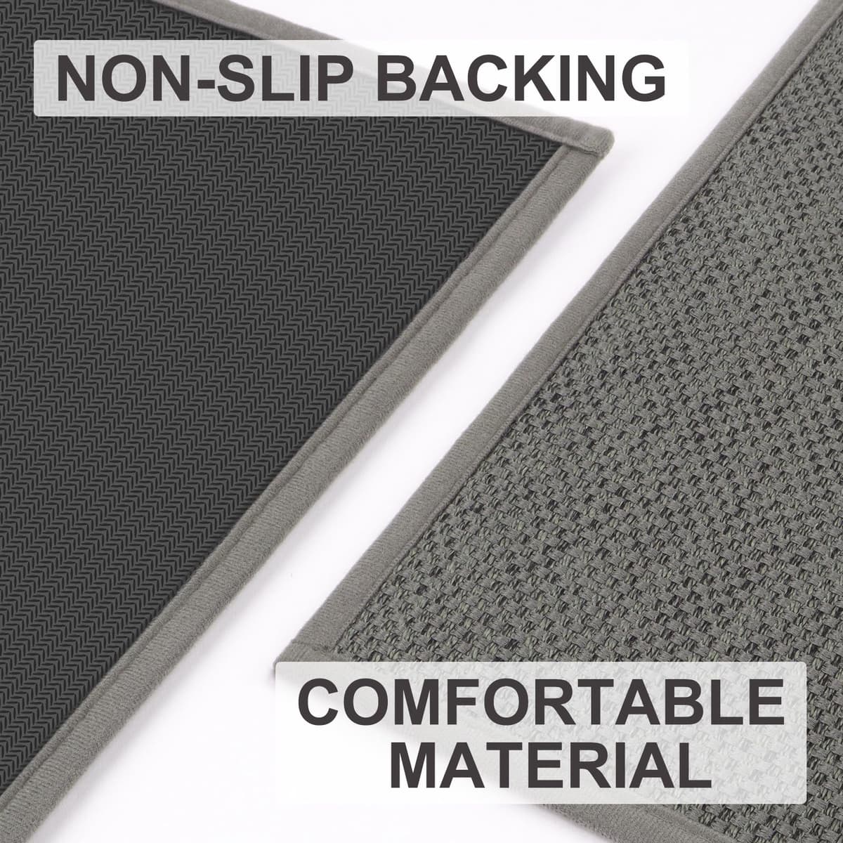 LEKEEPGO Alfombra Cocina Lavable Antideslizante 43.5x200cm, Alfombras Cocina Lavable, Alfombra Pasillo Larga, Tapete Cocina, Absorbente Alfombra para Cocina, Comedor, Lavadero, Pasillo, Gris — view 4