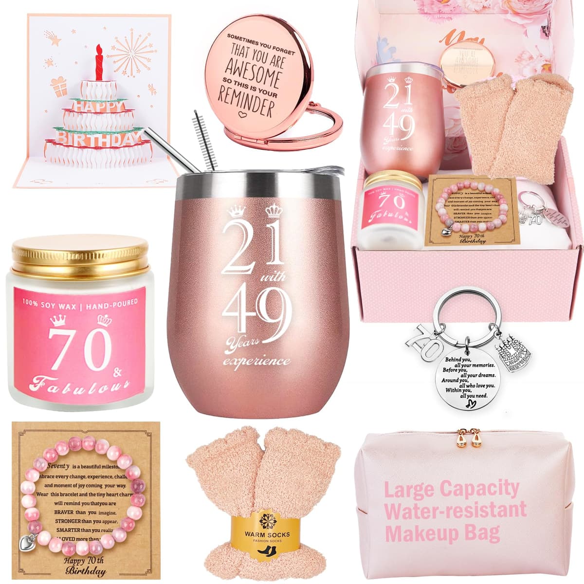 Awfrky Birthday Gifts for Women, Birthday Gift Box Set for Woman Best Friends Female Sister Mom Daughter Wife Her Girlfriend Coworker Bestie, Unique Gifts for Women — view 19