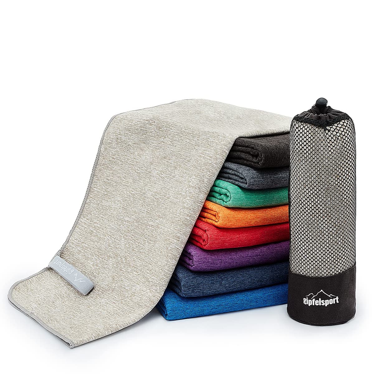 gipfelsport Toalla de Microfibra | Toalla de baño de Microfibra, Toalla de Viaje, Toalla de Playa | De Secado rápido, Ultra Ligero, Ahorro de Espacio | para niños, Hombres y Mujeres — view 19