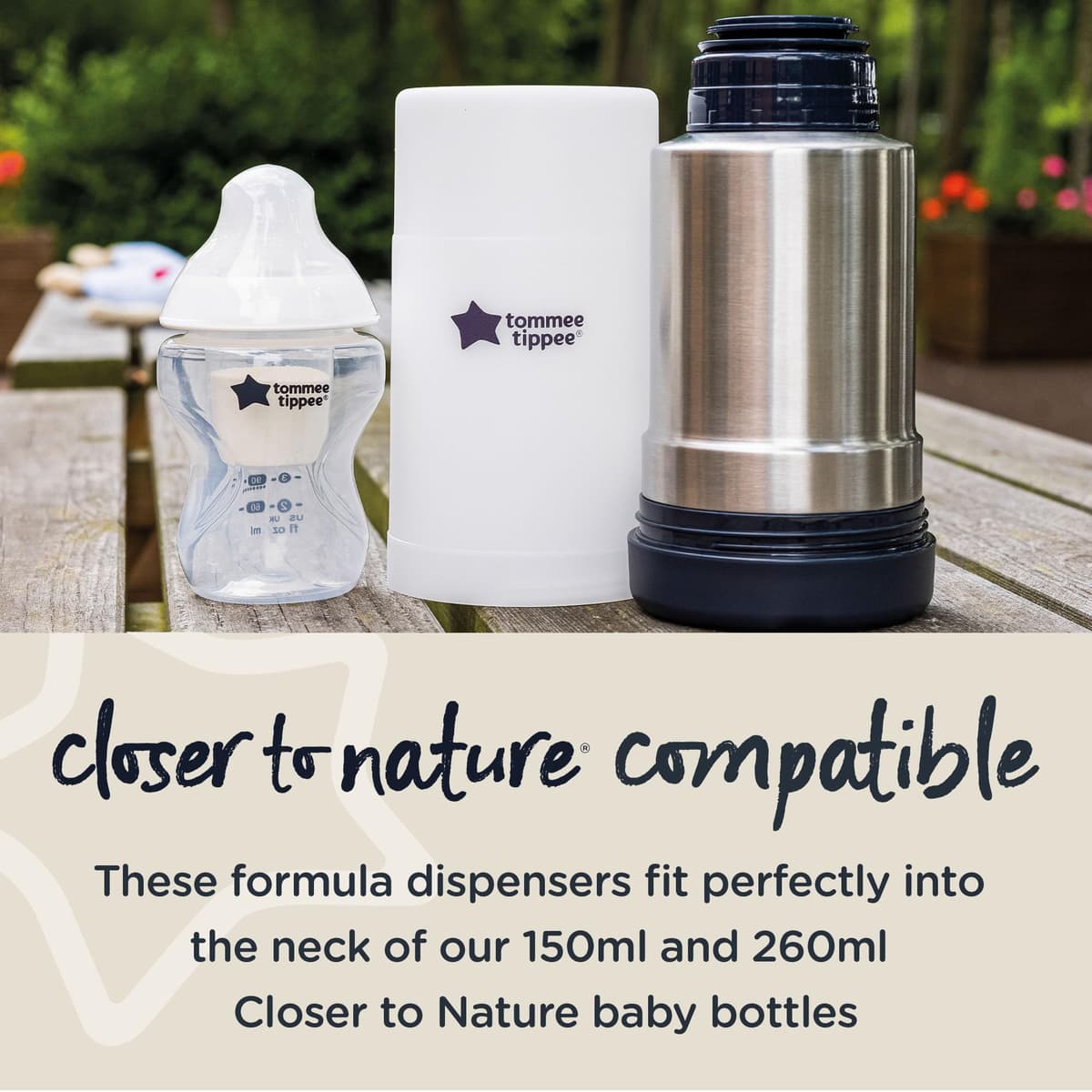 Tommee Tippee Milk Powder Dispensers, 6 Pack of Formula Powder Dispensers, Holds up to 8 Scoops of Formula, Travel Friendly and Space Saving — view 2