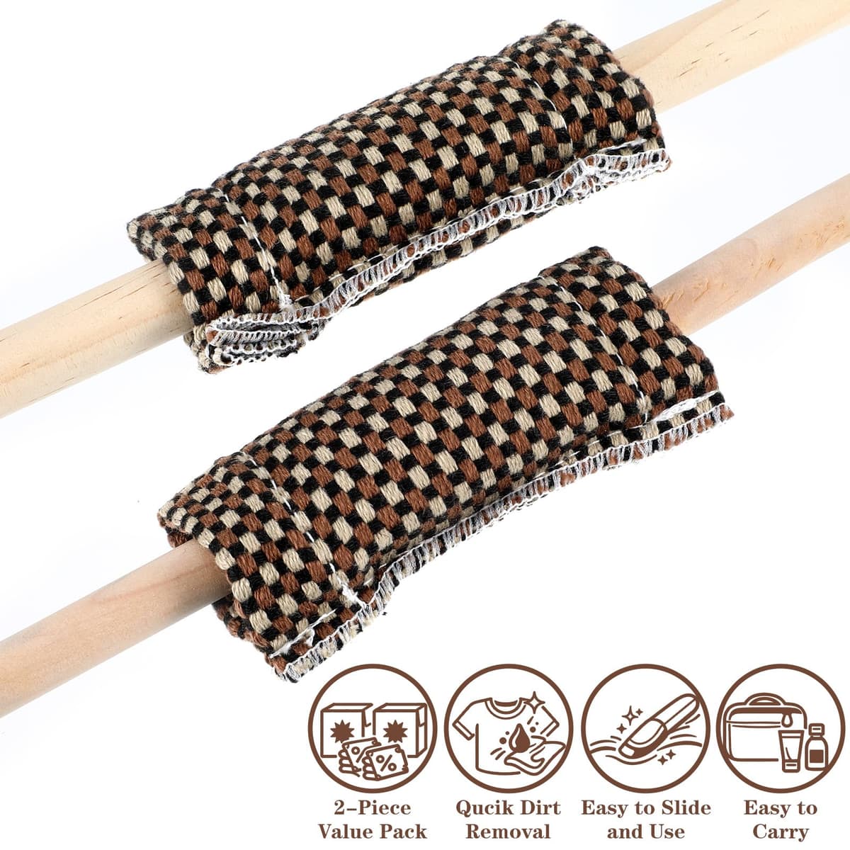 2 piezas limpiador de taco de billar accesorios de limpieza para taco de billar accesorios de limpieza de tacos de billar toalla de limpieza para tacos de billar marrón — view 2