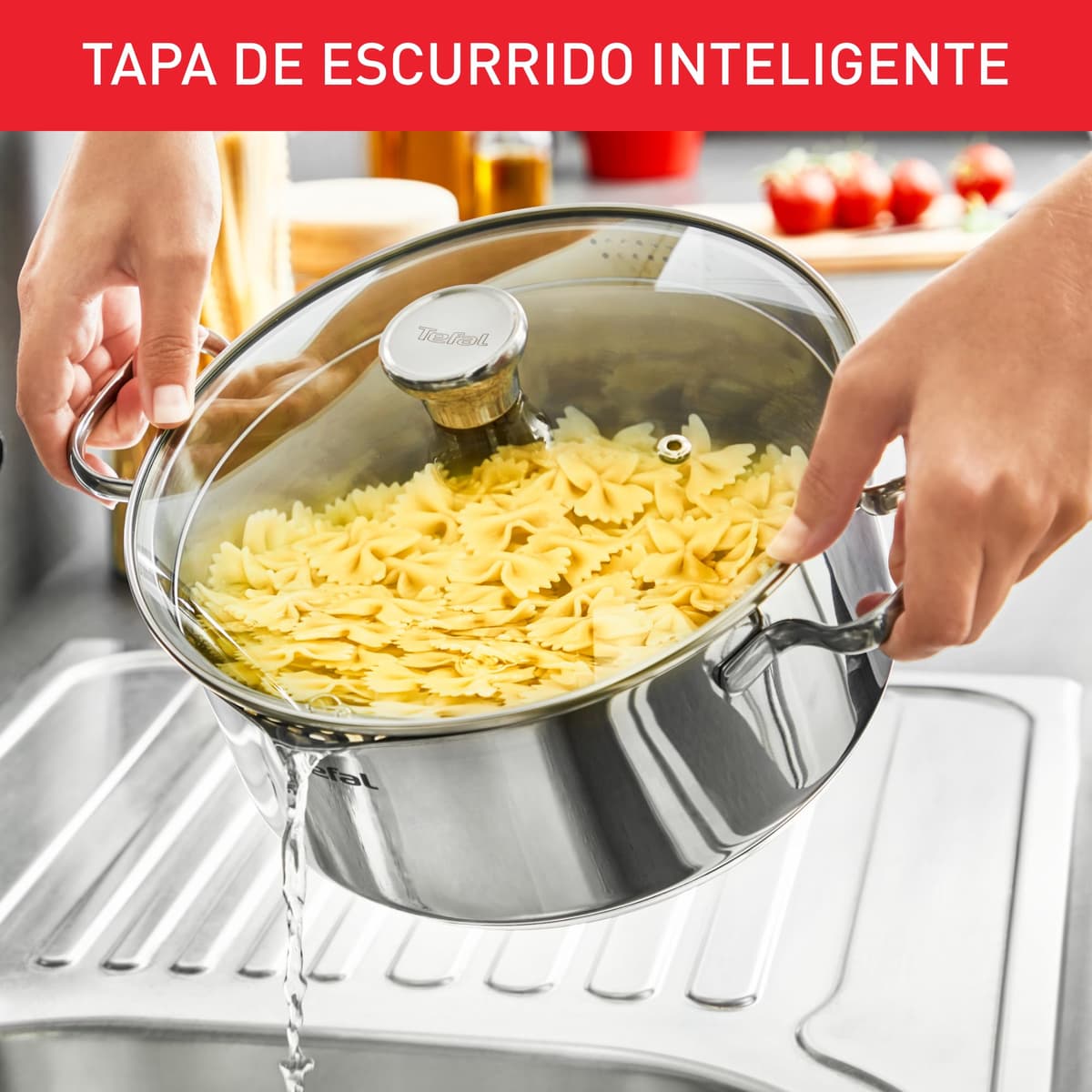 Tefal Duetto - Cacerola de 20 cm, Apto inducción, Thermo-Fusion, apto lavavajillas y horno, marcas de medición, acero inoxidable — view 5