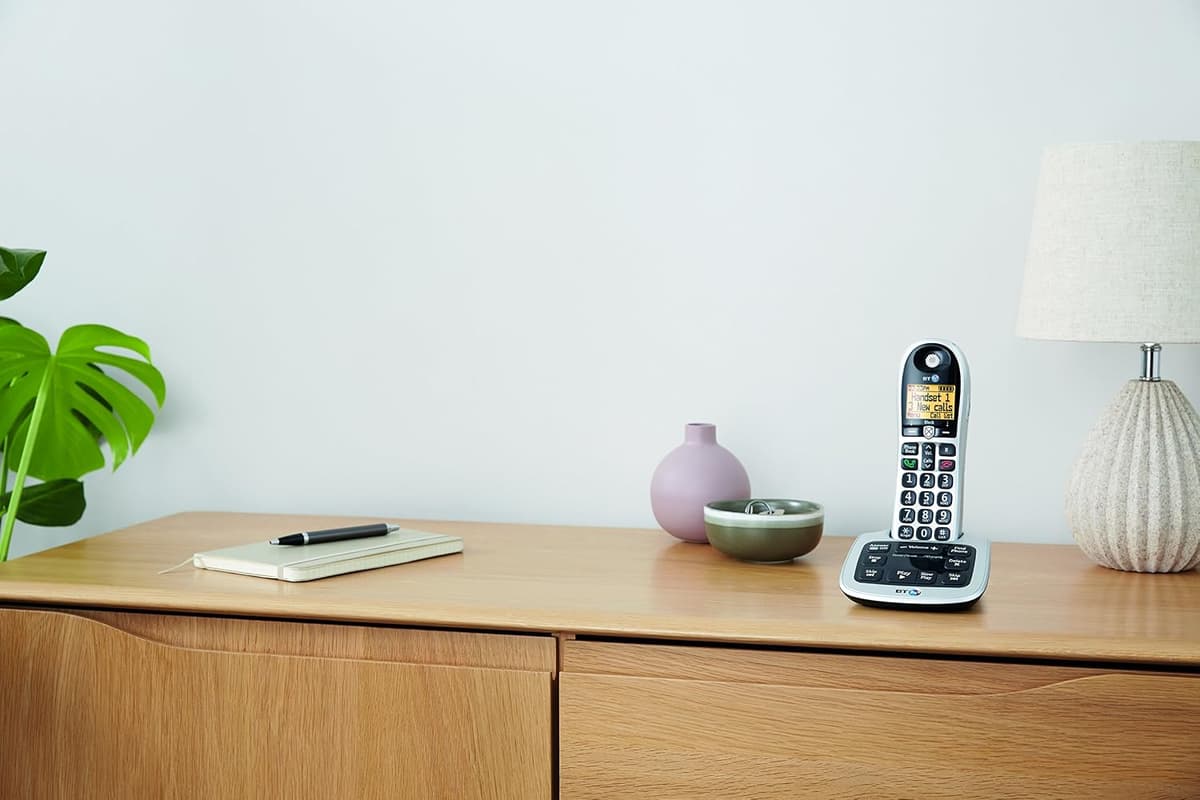 BT 4600 Cordless Landline House Phone, Home Phone, Big Buttons, Advanced Nuisance Call Blocker, Answer Machine, Trio Handset Pack New — view 5