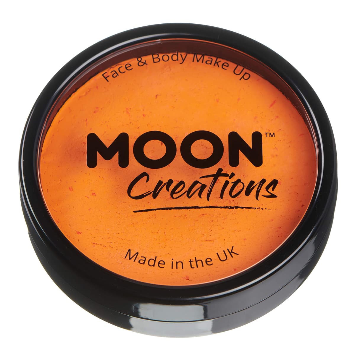 Moon Creations Maquillaje Facial y Corporal Profesional | Pintura de Color Profesional | Pintura Facial para Niños, Adultos, Disfraces, Festivales, Halloween Naranja brillante 36g