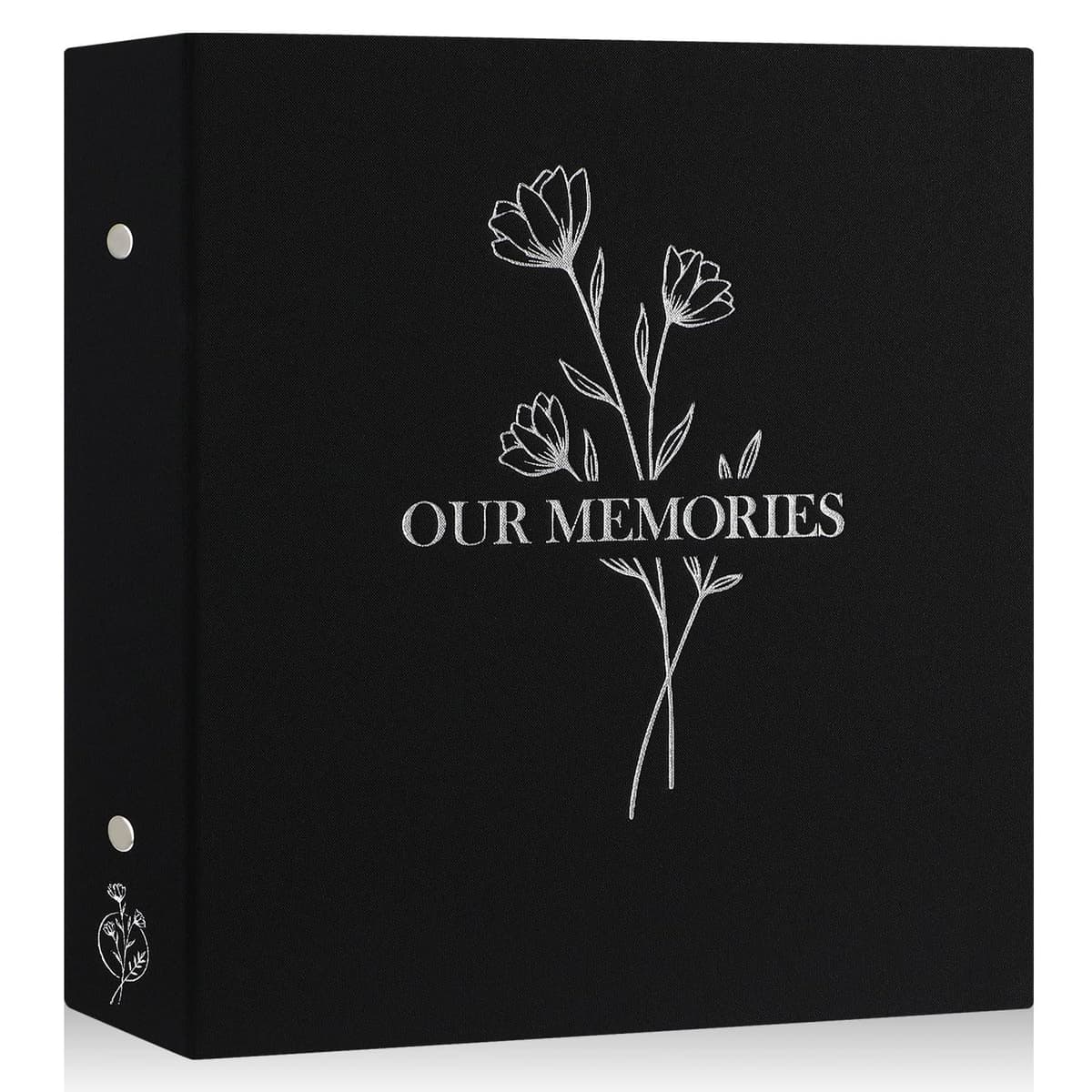 Lanpn Lino Album de Fotos 10x15 600, OUR MEMORIES Tapa Dura Grande Album para Photos Bolsillos Verticales Horizontal Azul — view 34