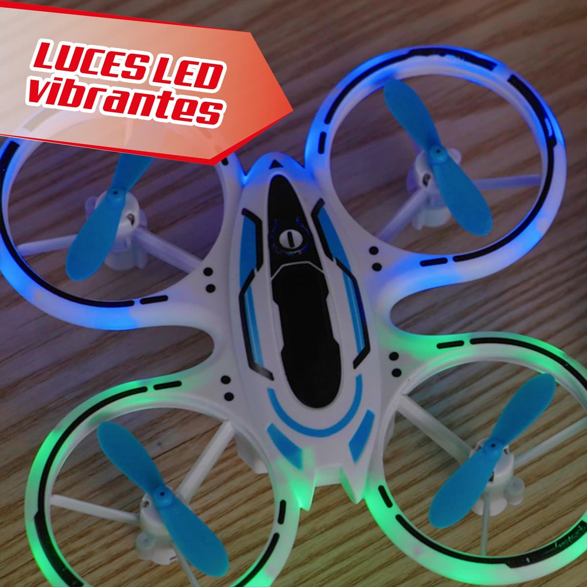 Bizak Neon Dron Acrobático con Luces LED Azul y Verde, Vuelo Estable + Acrobacias 360º, +8 años, (62004827) — view 5