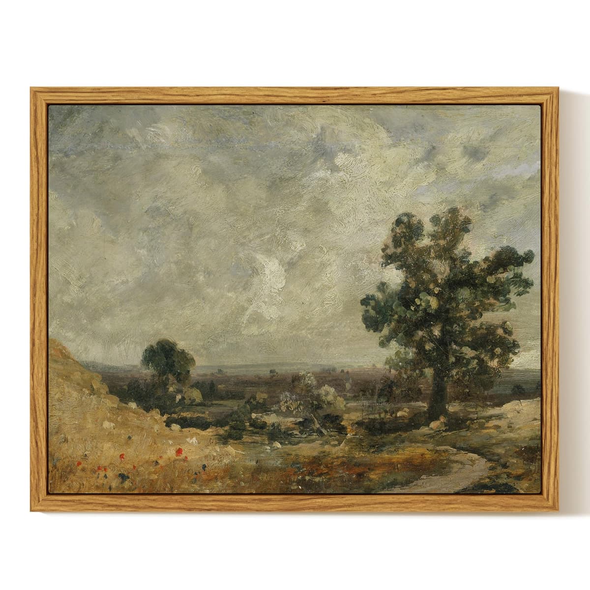 InSimSea Framed Canvas Wall Art, Meadow with Flowers Painting, Landscape for Living Room, Bedroom, Home, Bathroom Decor, 8x10 — view 55