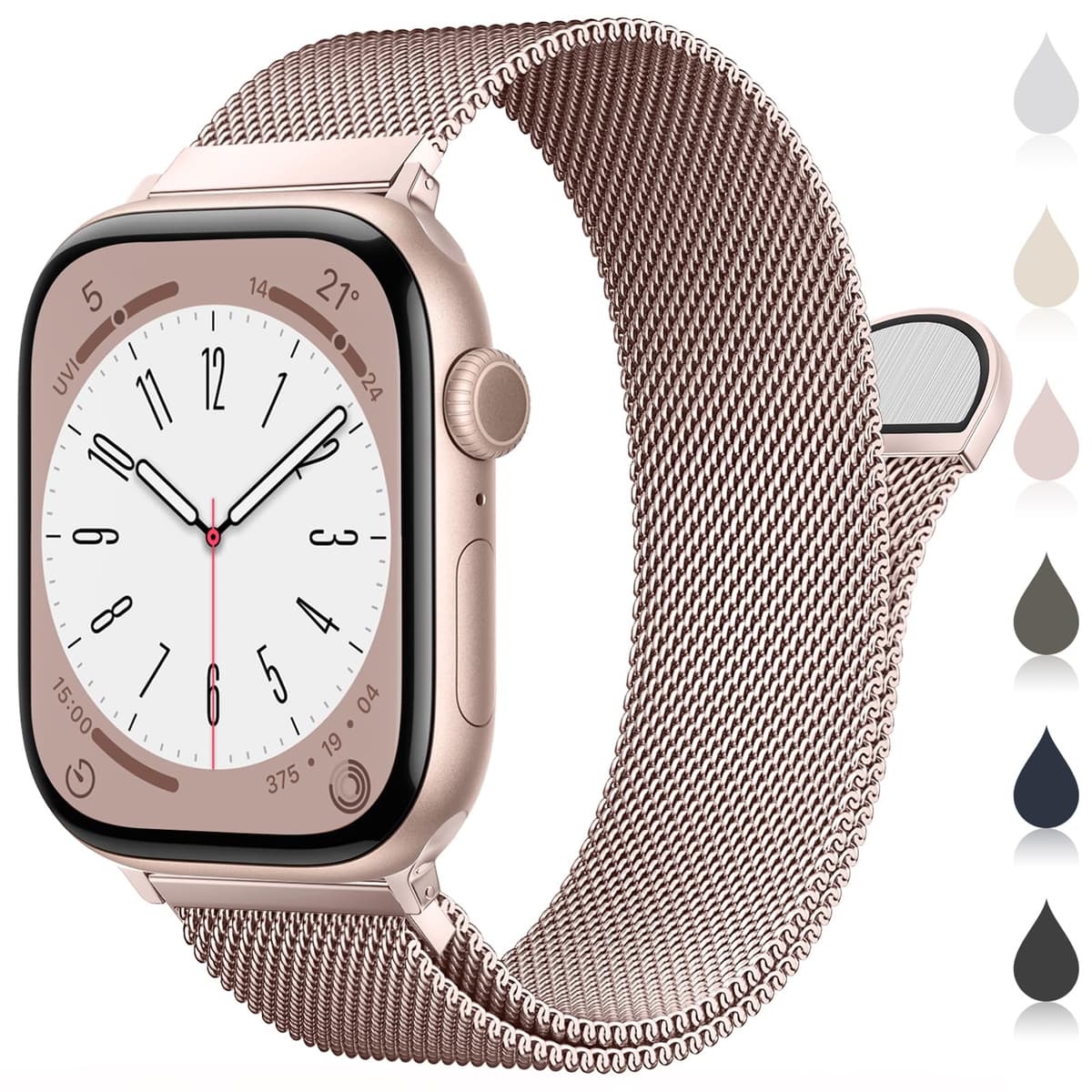 Original Milanese Loop Compatible with Apple Watch Straps 38mm 40mm 41mm 42mm 44mm 45mm 46mm 49mm Women & Men, Magnetic Clasp Adjustable Metal Bands for iWatch Series 11 10 9 8 7 6 5 4 2,Ultra 3,SE 3 — view 13