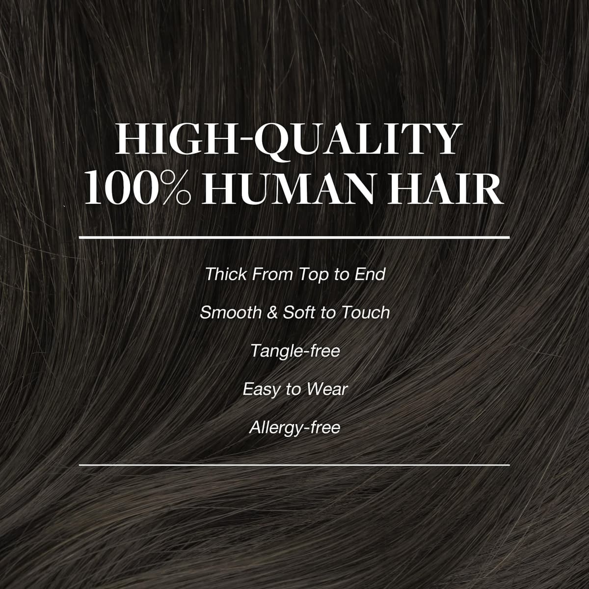 GOO GOO Clip in Hair Extensions Human Hair, 18inch 150g 9Pcs, #2 Dark Brown, Hair extensions for women, Human Hair Extensions Clip in — view 33