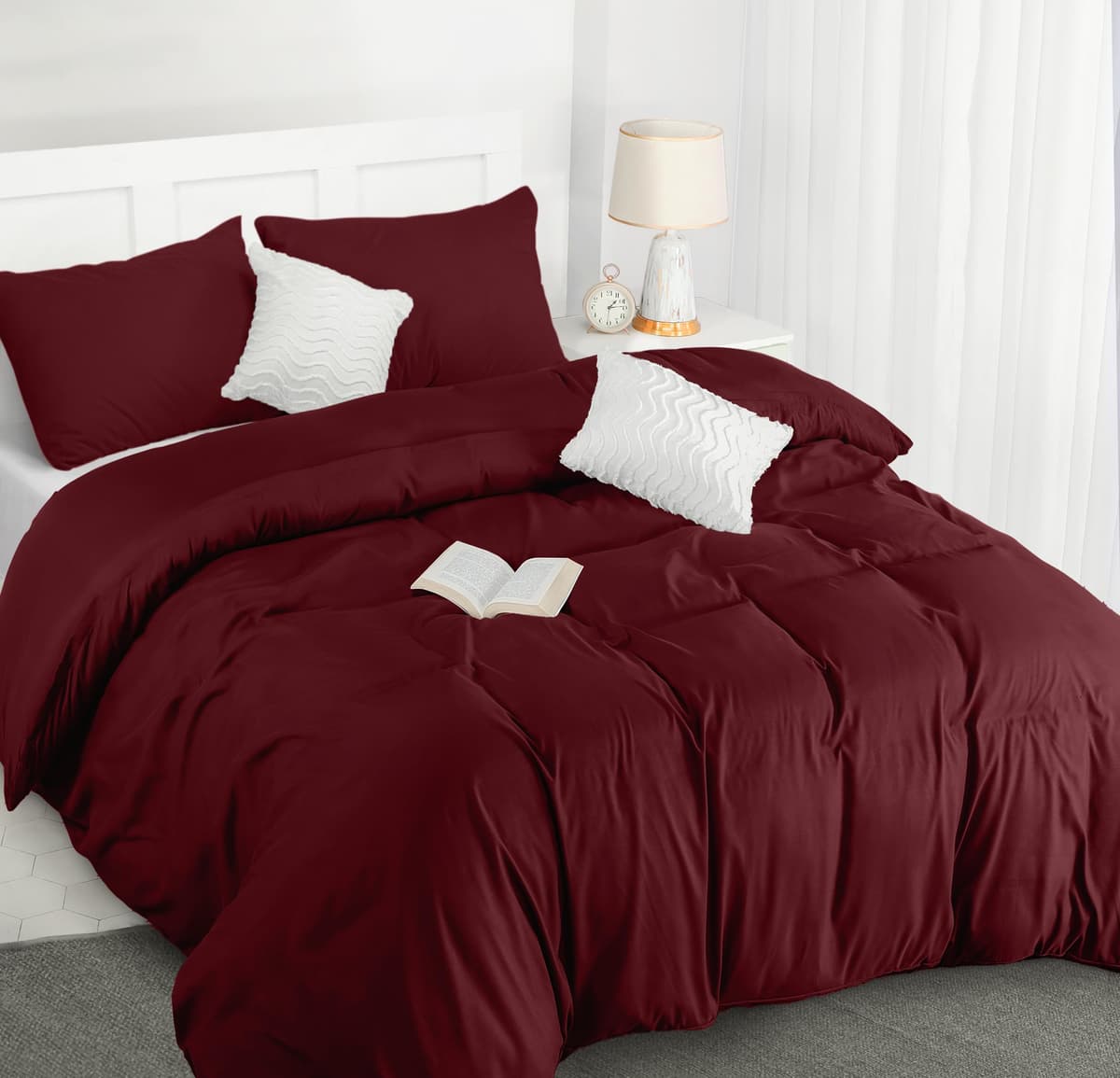 Utopia Bedding Duvet Cover Double - Soft Microfibre Polyester - Bedding Quilt Cover Set, with Pillow cases (Grey) — view 23
