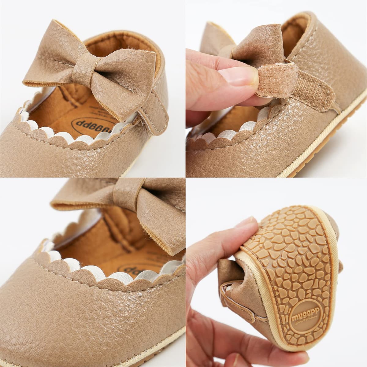 RVROVIC Baby Girl Moccasins Infant Princess Sparkly Premium Lightweight Soft Sole Prewalker Toddler Girls Shoes — view 3