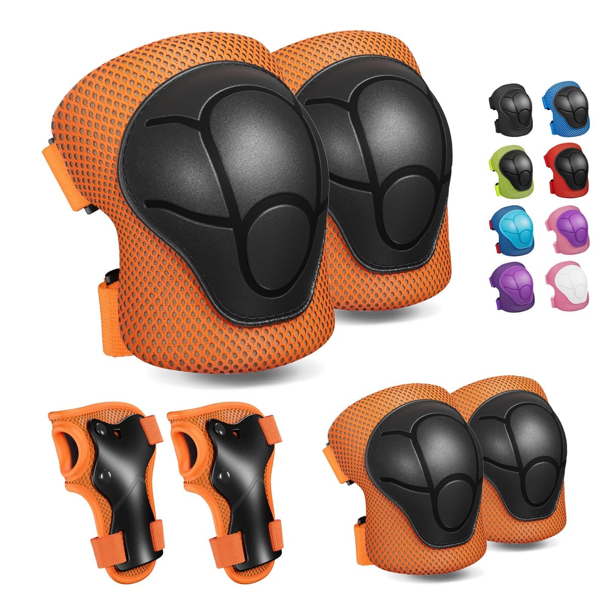 CKE Rodilleras para niños Rodilleras y Coderas Juego de Equipo de protección para niños pequeños Rodilleras Infantiles para niños/jóvenes muñequeras 3 en 1 para Ciclismo Bicicleta Patinaje Scooter — view 9