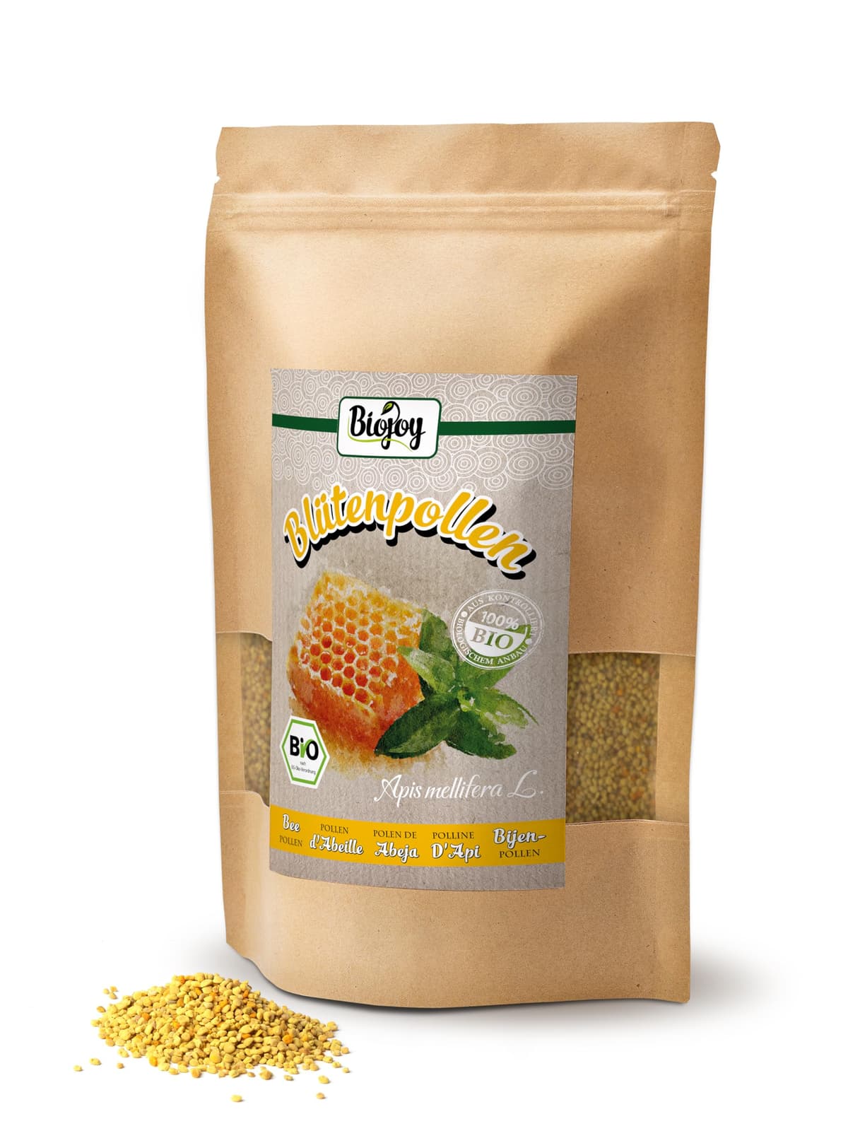 Biojoy Polen de Abeja Ecológico (500 g), Polen de Flores en Gránulos, Natural, Ideal para Comer — view 2
