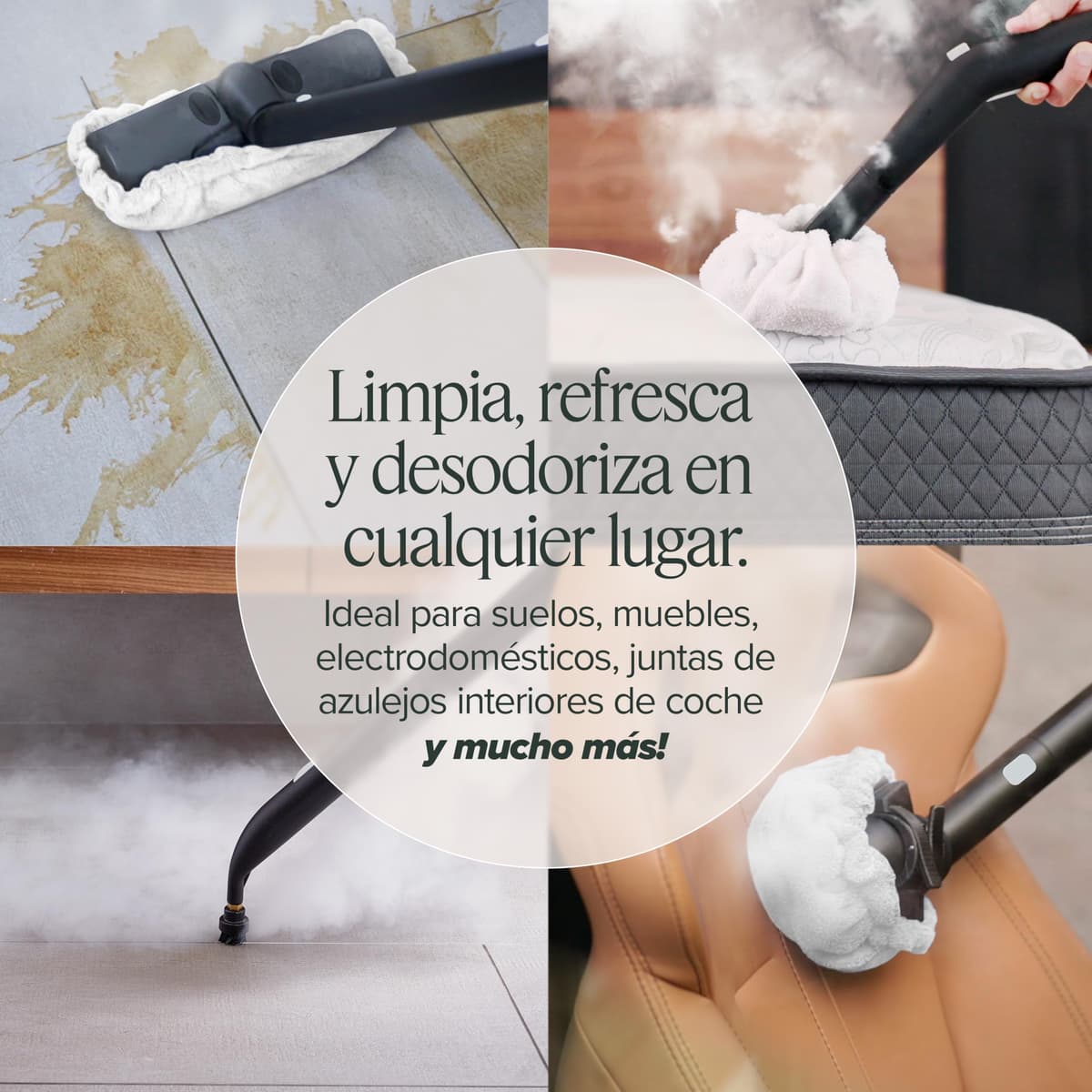 Dupray Neat Limpiador a Vapor. Potente limpiador de vapor multifunción para el hogar: suelos, baldosas, juntas, colchones, muebles, ventanas, coche y más (17 Piezas con Neat) — view 5