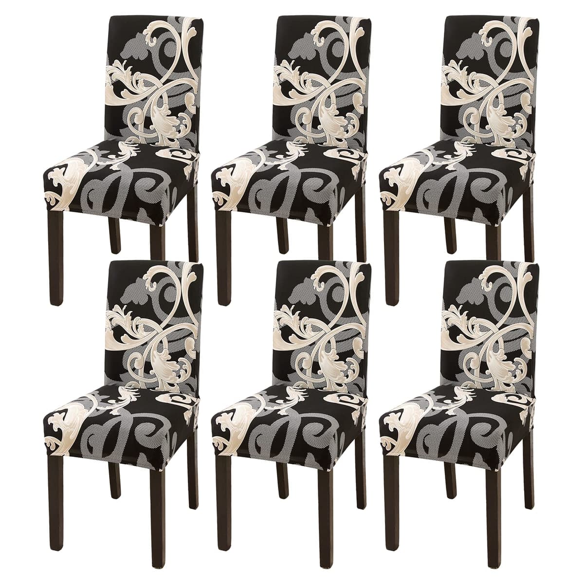 Dining Room Chair Covers Slipcovers Set of 4, Stretch Removable Washable Dining Chair Protector Decoration Cover Seat Slipcover for Hotel, Ceremony, Banquet, Kitchen, Restaurant, Home — view 53