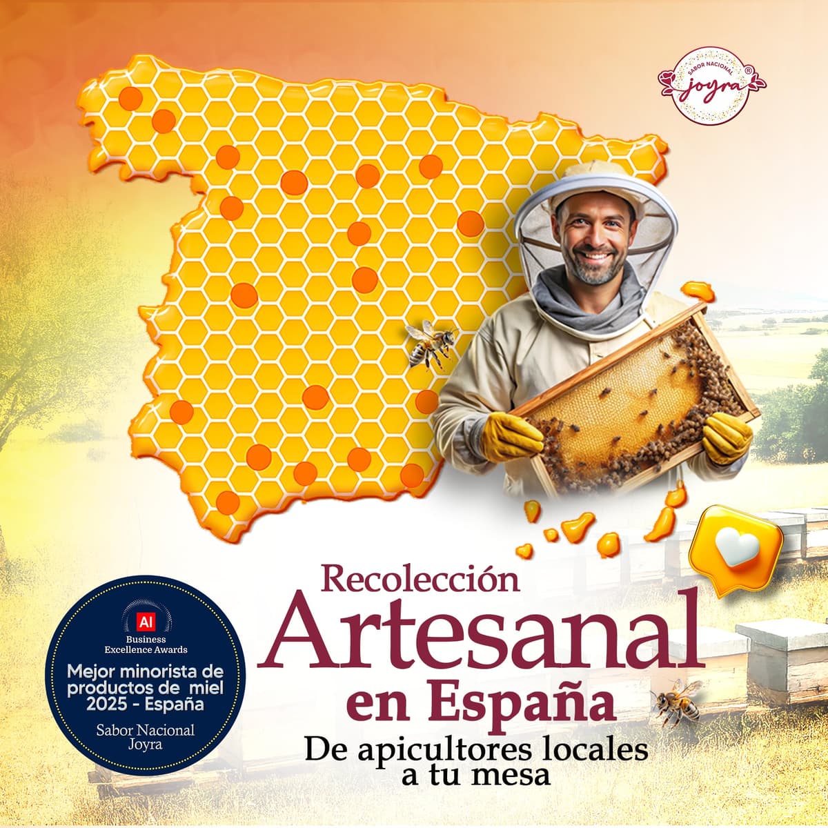 Miel Cruda, 100% MIel Pura de Abeja. Natural y Artesanal. 27 Variedades de sabores, APICULTURA ESPAÑOLA. Sin Pasteurizar, conservan Polen, Enzimas y Antioxidantes. (1 KG, Miel de Eucalipto) — view 4