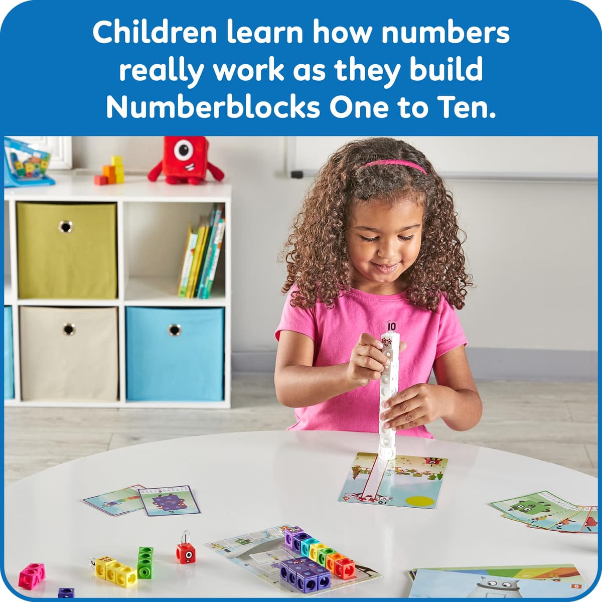 Learning Resources MathLink Cubes Numberblocks 1–10, Juego Educativo para Contar y sumar, Cubos conectables con Tarjetas de Actividades, 251 Piezas, Edades 3+ — view 2