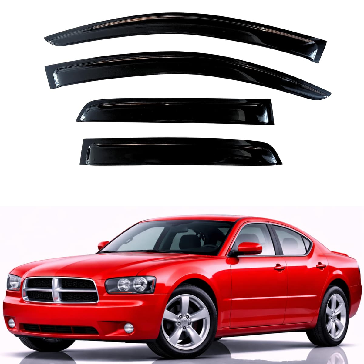 KPY Rain Guards Fit for 2006-2013 Lexus IS250 IS350, Out-Channel Window Visors Vent Wind Deflectors 4PC, Car Accessories for 06-13 Lexus is Series — view 204