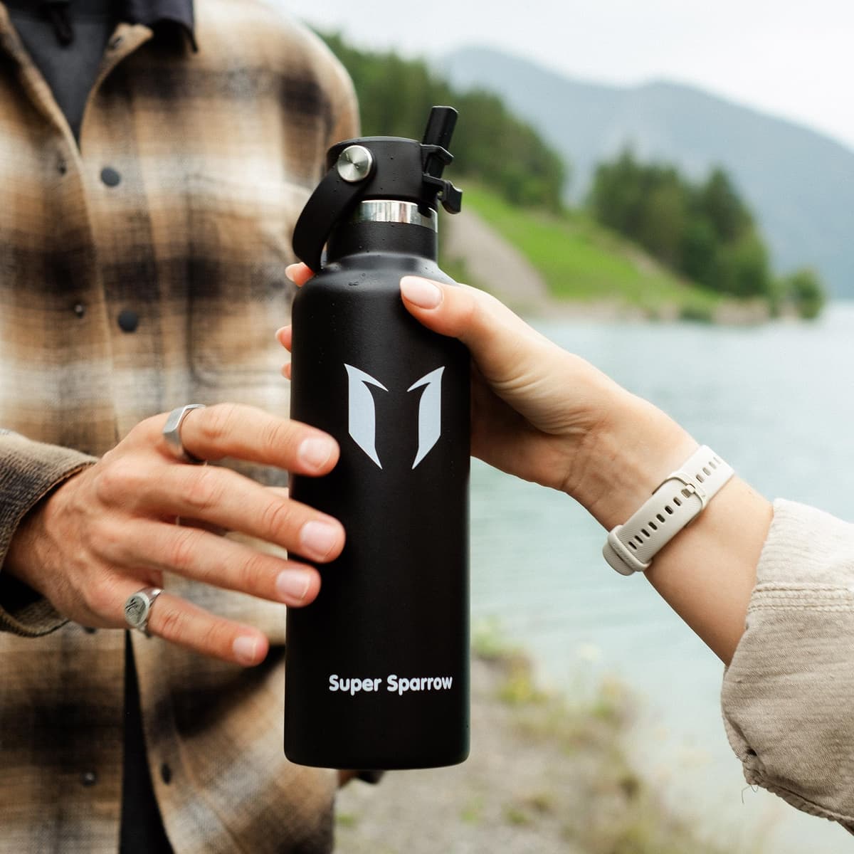 Super Sparrow Botella Agua Acero Inoxidable - Botella Termica - 350ml, 500ml, 750ml, 1L, 1.2L - Termo Sin BPA, Botella Agua Niños, para Deporte, Viaje, Escuela, Exterior, Oficina, Hogar — view 6