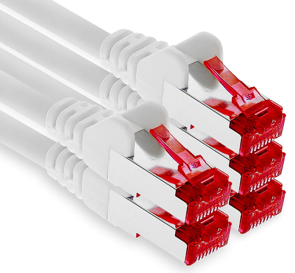 1aTTack.de - 1x 10m CAT6 patch cable S/FTP PIMF shielding CAT.6 RJ45 network cable Ethernet cable DSL LAN router switch modem patch panel - blue - 1 piece — view 30