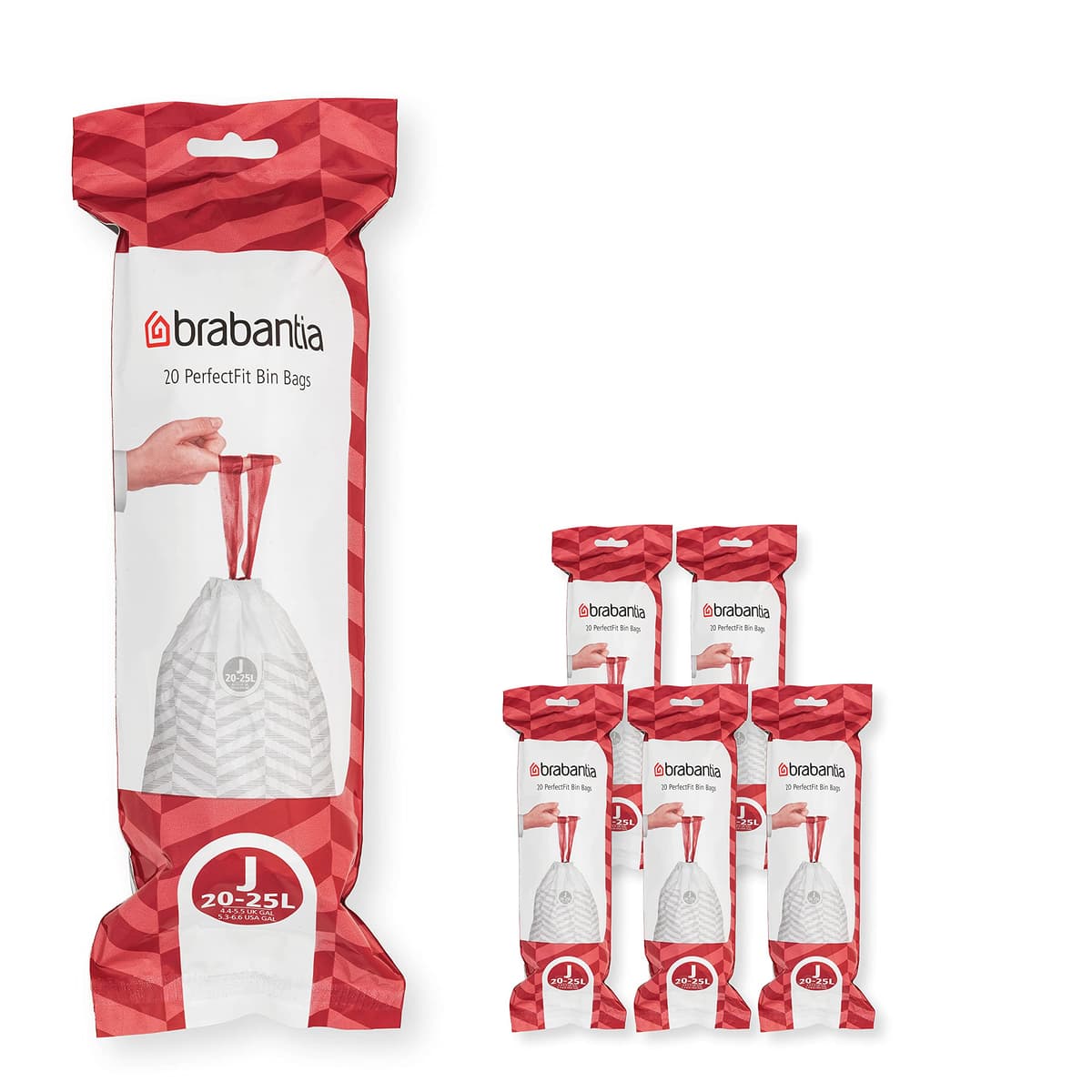 Brabantia Bolsas de Basura PerfectFit (Código L/40-45L) Extra Resistentes Bolsas con cinta de cierre (40 Bolsas) — view 23