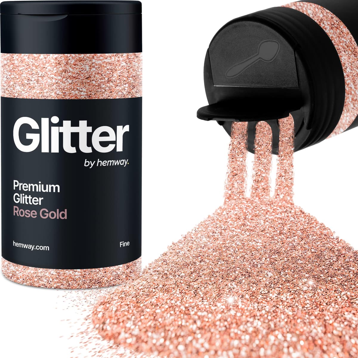 Light Rose Gold Glitter Shaker, 130g Ultrafine Glitter, Crafts 1/128" Metallic Flake Light Rose Gold Sequins, Resin & Epoxy Crafts, Decorating, Halloween, Christmas Nail, Face, Hemway — view 98