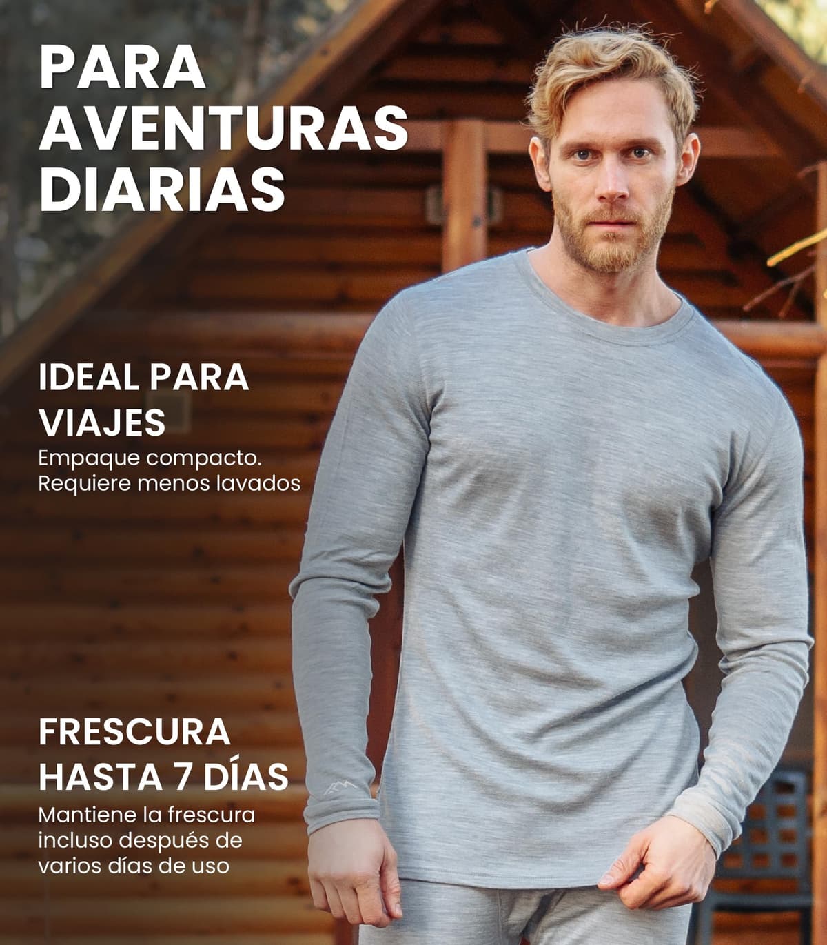 Merino.tech Camiseta Lana Merino Hombre - Deportiva Ropa Térmica 100% Lana Merino Ligero, Medio, Pesado con Calcetines — view 6