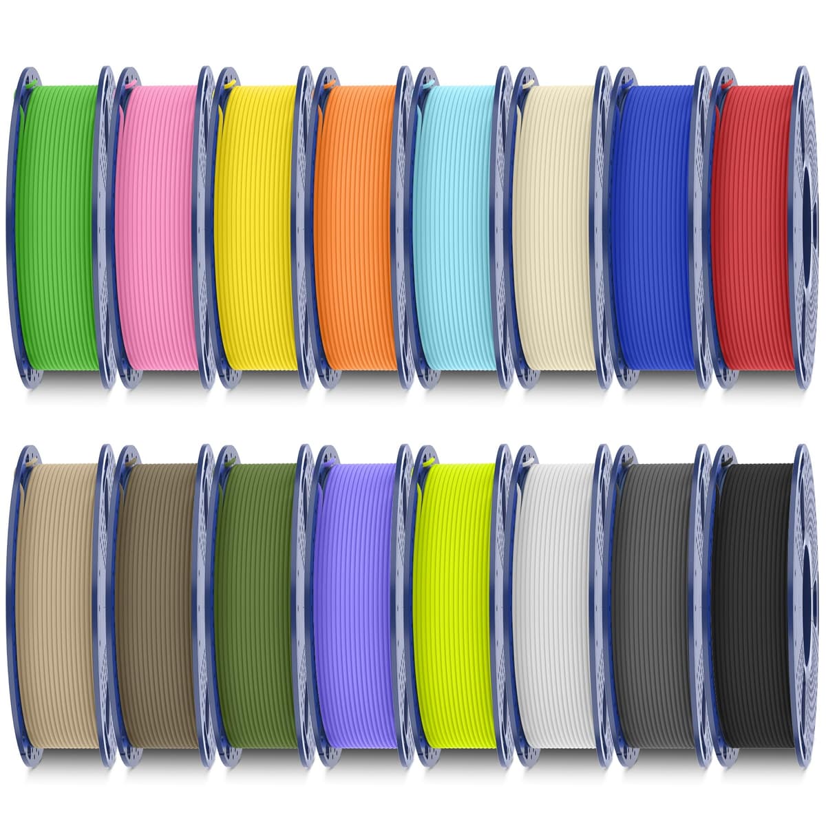 SUNLU Pack de 16 Colores Filamento PLA Plus, Filamento PLA+ Multicolor para Impresoras 3D 1.75mm, Embalado al Vacío Individualmente, 0.25kg/Bobina, Total 4kg, 16 Bobinas​ — view 54