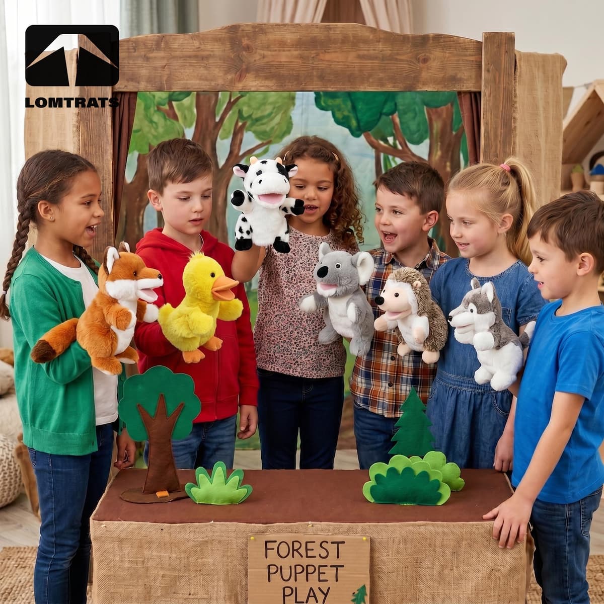 LOMTRATS 2026 Marionetas de Mano de Animales con Boca Abierta móvil para niños, Lobo, león, etc Contar Historias, enseñar, Preescolar, Regalos de cumpleaños — view 5