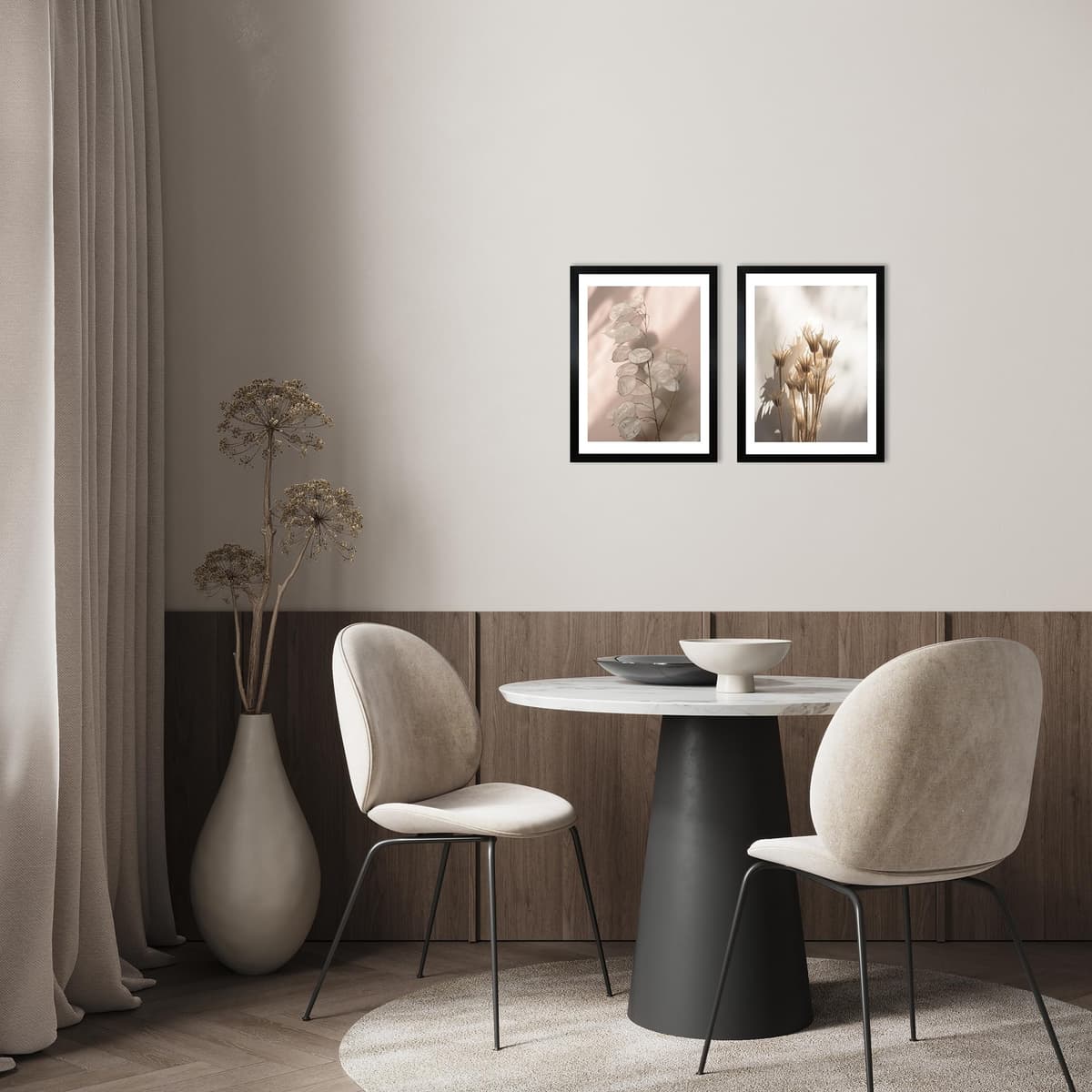 pf+a REAL GLASS A3 Black Frame Glass - PREMIUM A3 Picture Frame Black - Oxford A3 Print Portrait and Landscape Display — view 3
